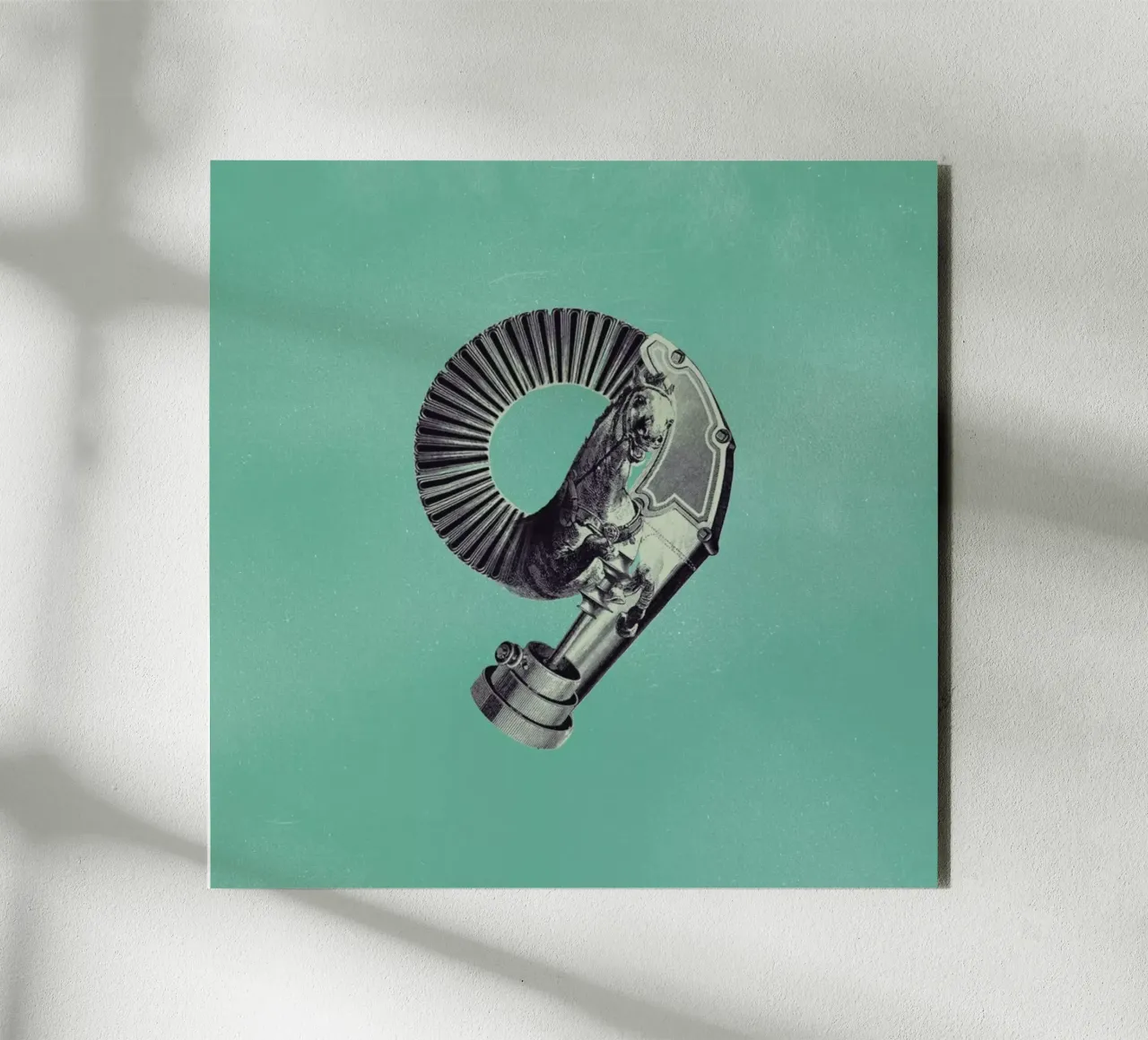 Steampunk Alphabet Number 9 alluminio dibond da Birgit Palma