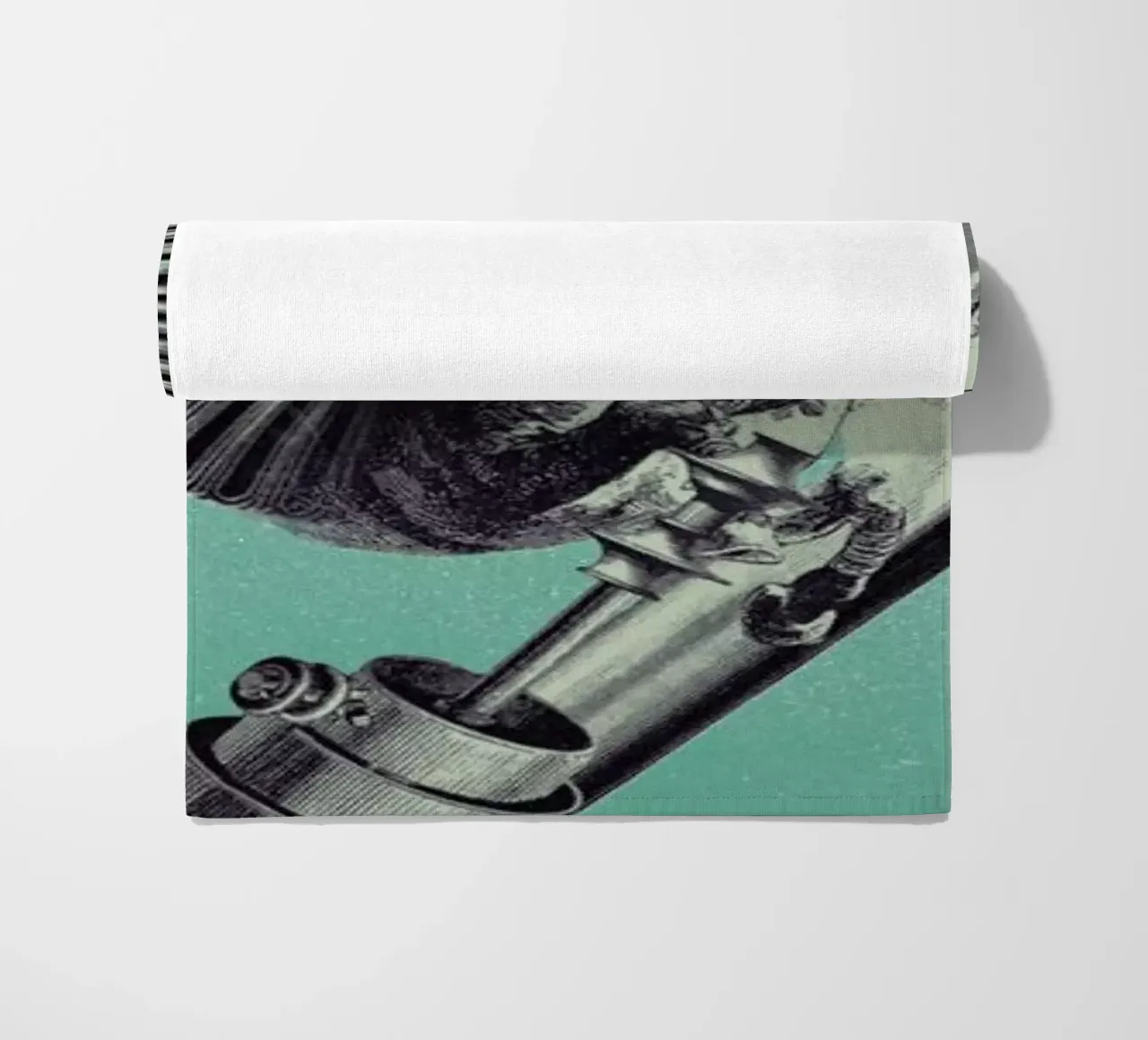 Steampunk Alphabet Number 9 beach towel by Birgit Palma