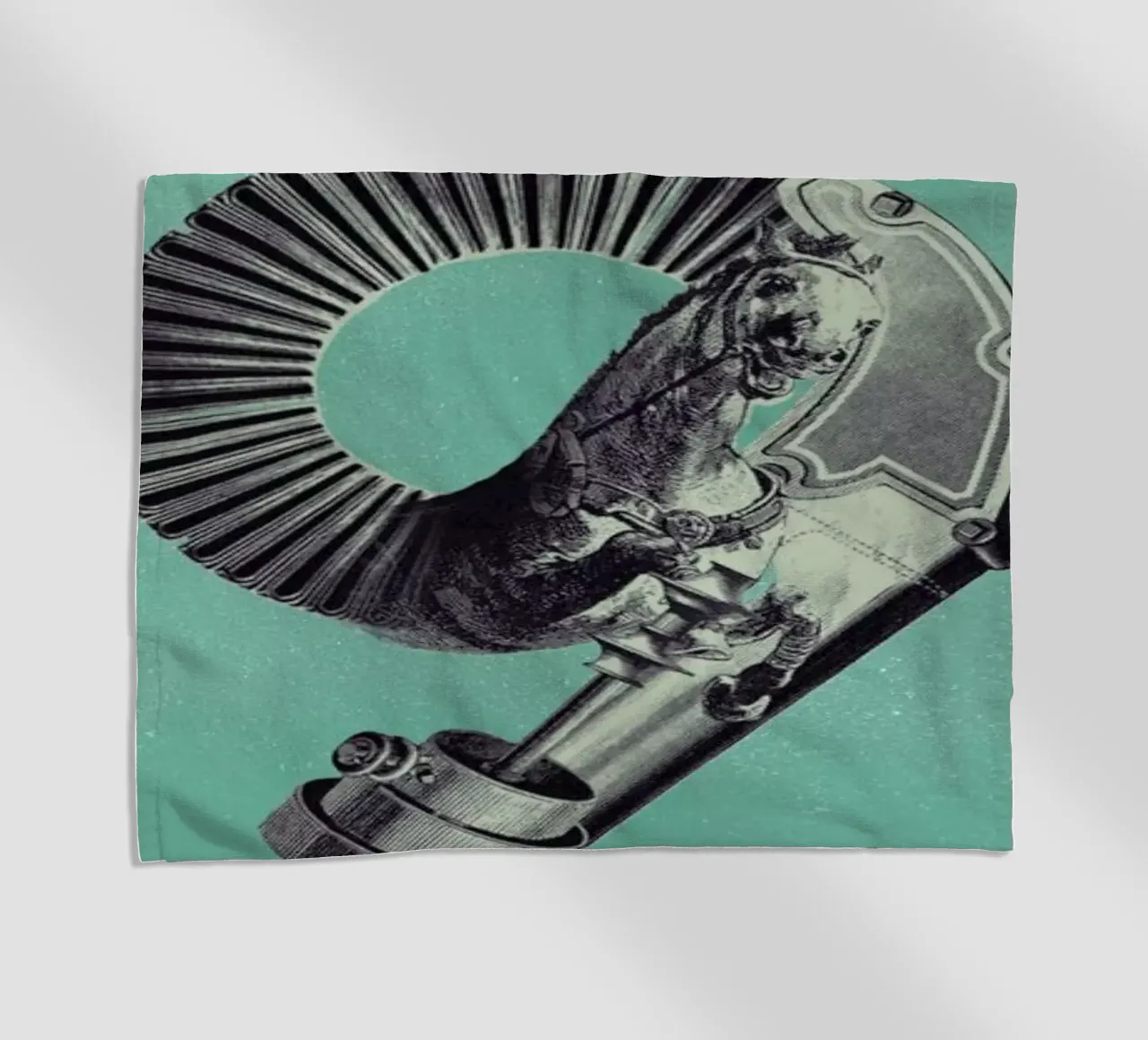 Steampunk Alphabet Number 9 beach towel by Birgit Palma