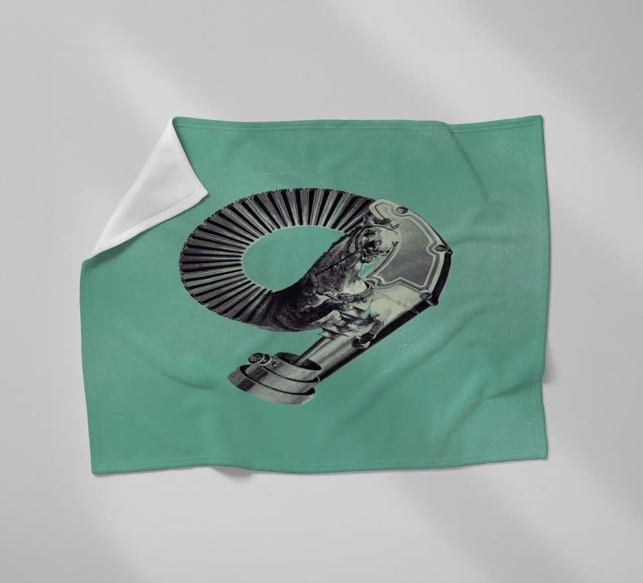 Steampunk Alphabet Number 9 coperta in pile da Birgit Palma