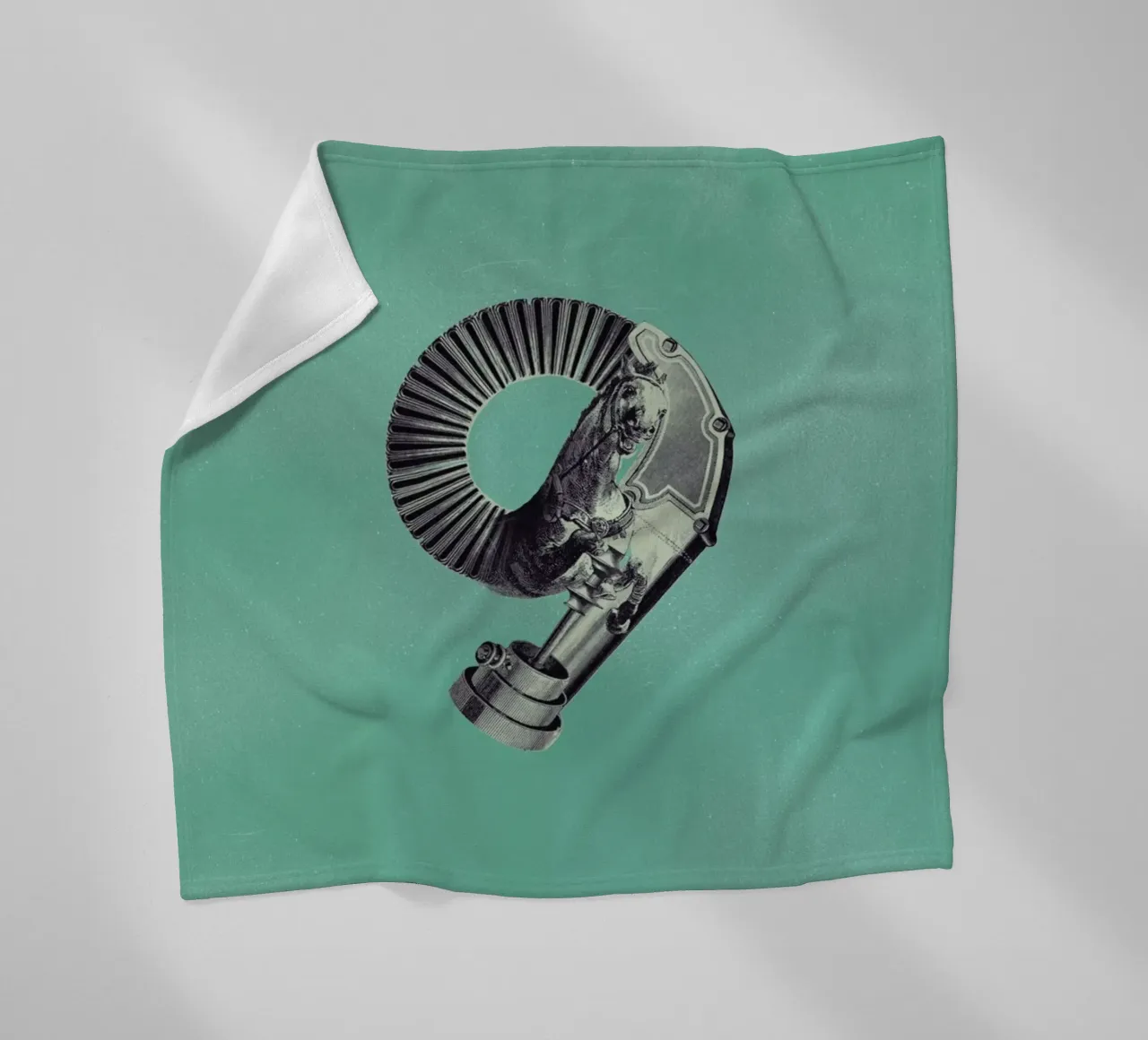 Steampunk Alphabet Number 9 coperta in pile da Birgit Palma