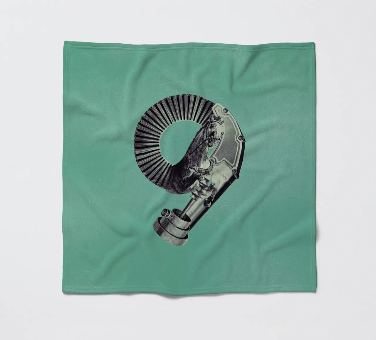 Steampunk Alphabet Number 9 coperta in pile da Birgit Palma