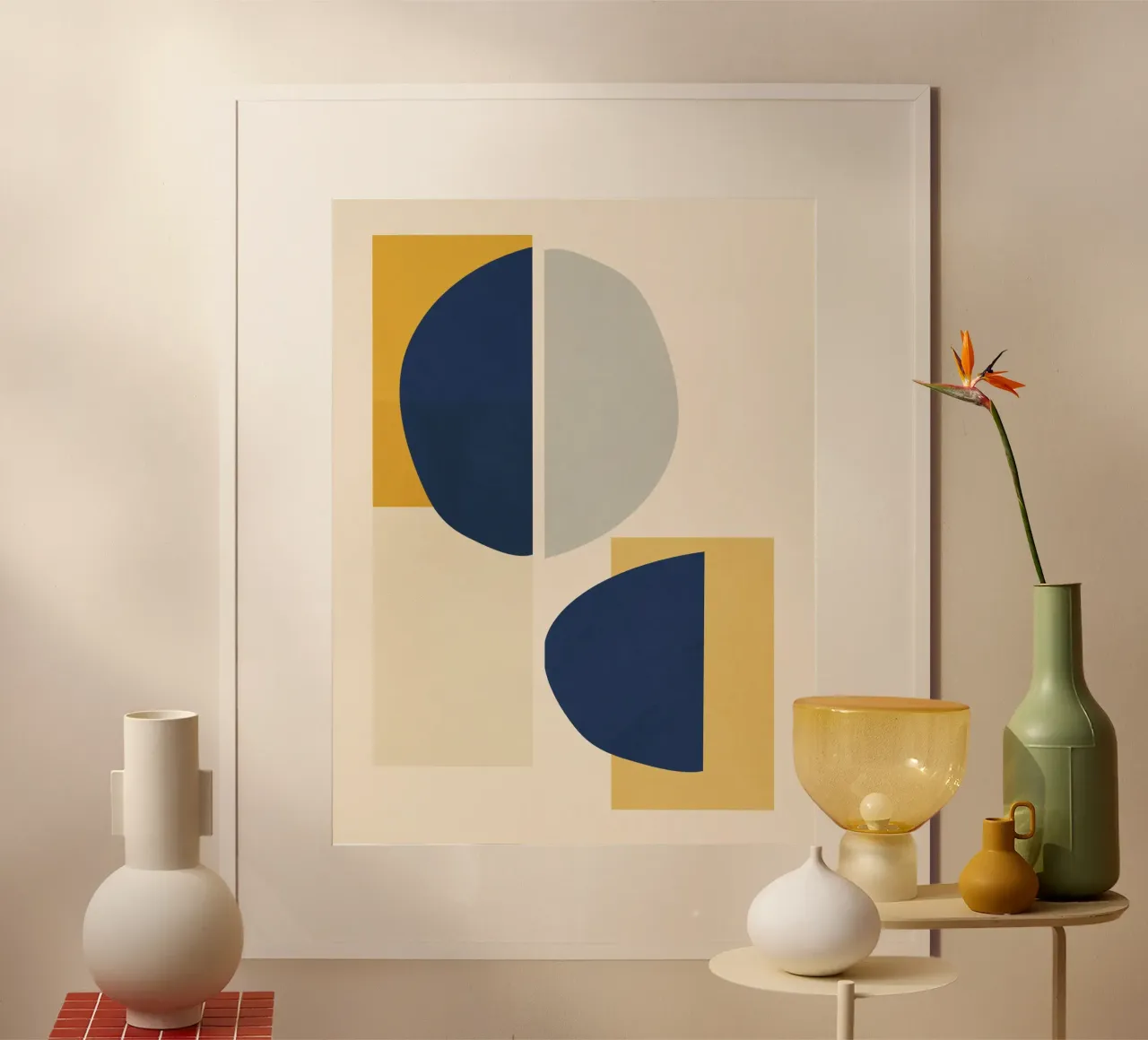 Minimal Geometric Composition poster by LeaDArt