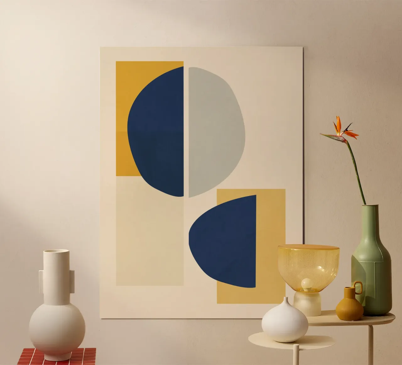 Minimal Geometric Composition poster by LeaDArt
