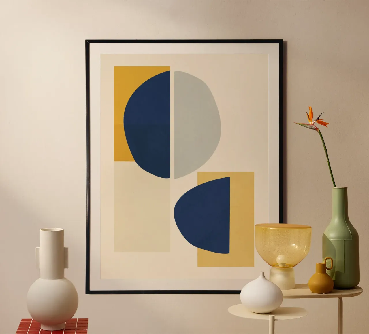 Minimal Geometric Composition poster by LeaDArt