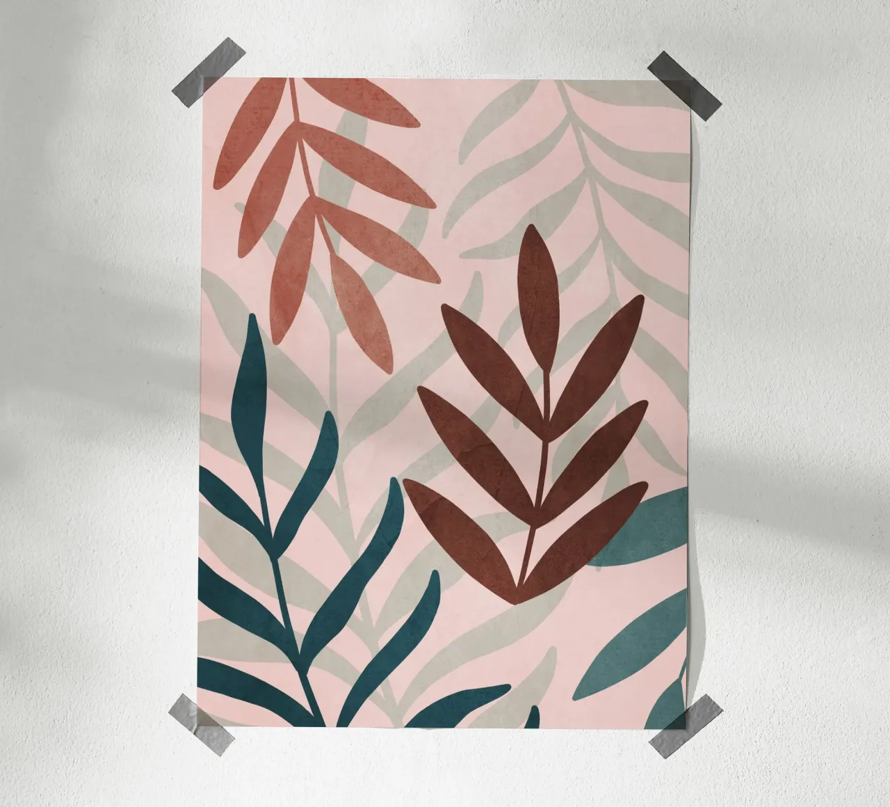 Minimal Botanical Pattern poster by LeaDArt