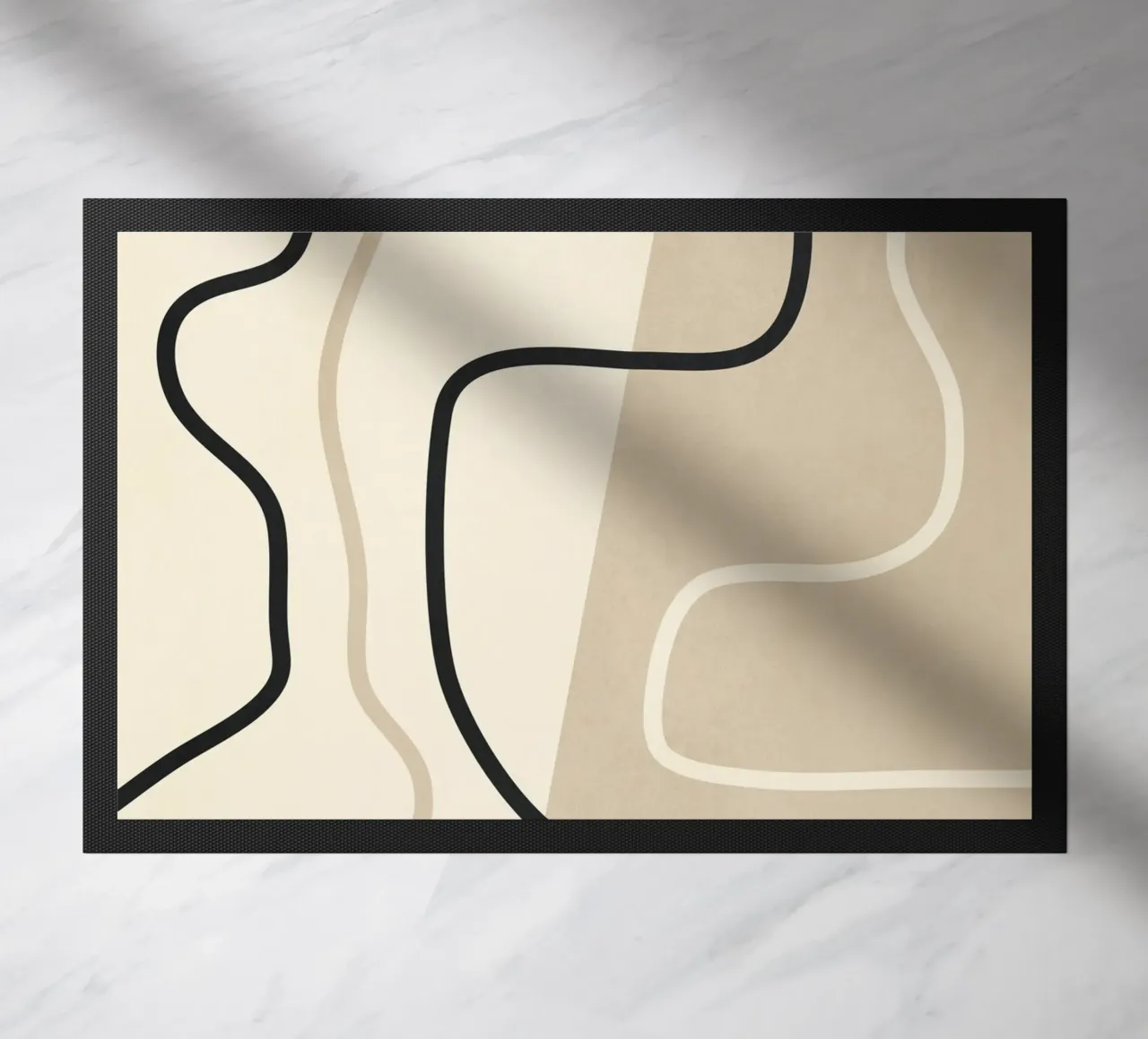 Minimal Line Composition doormat by LeaDArt