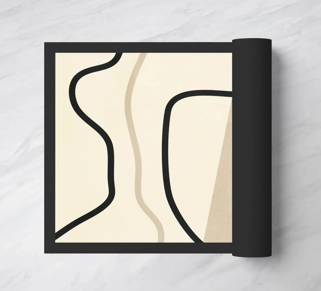 Minimal Line Composition doormat by LeaDArt