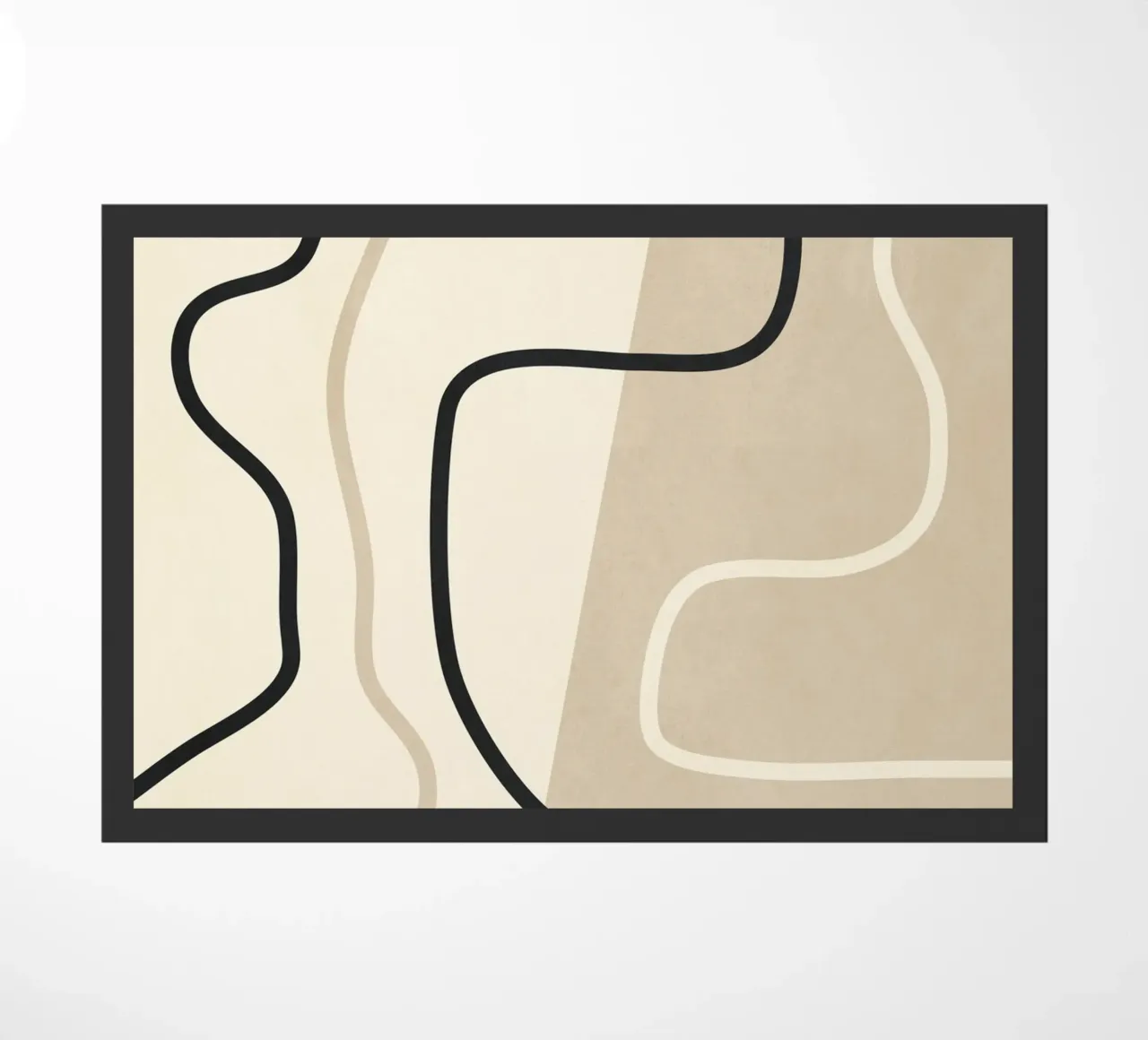 Minimal Line Composition doormat by LeaDArt