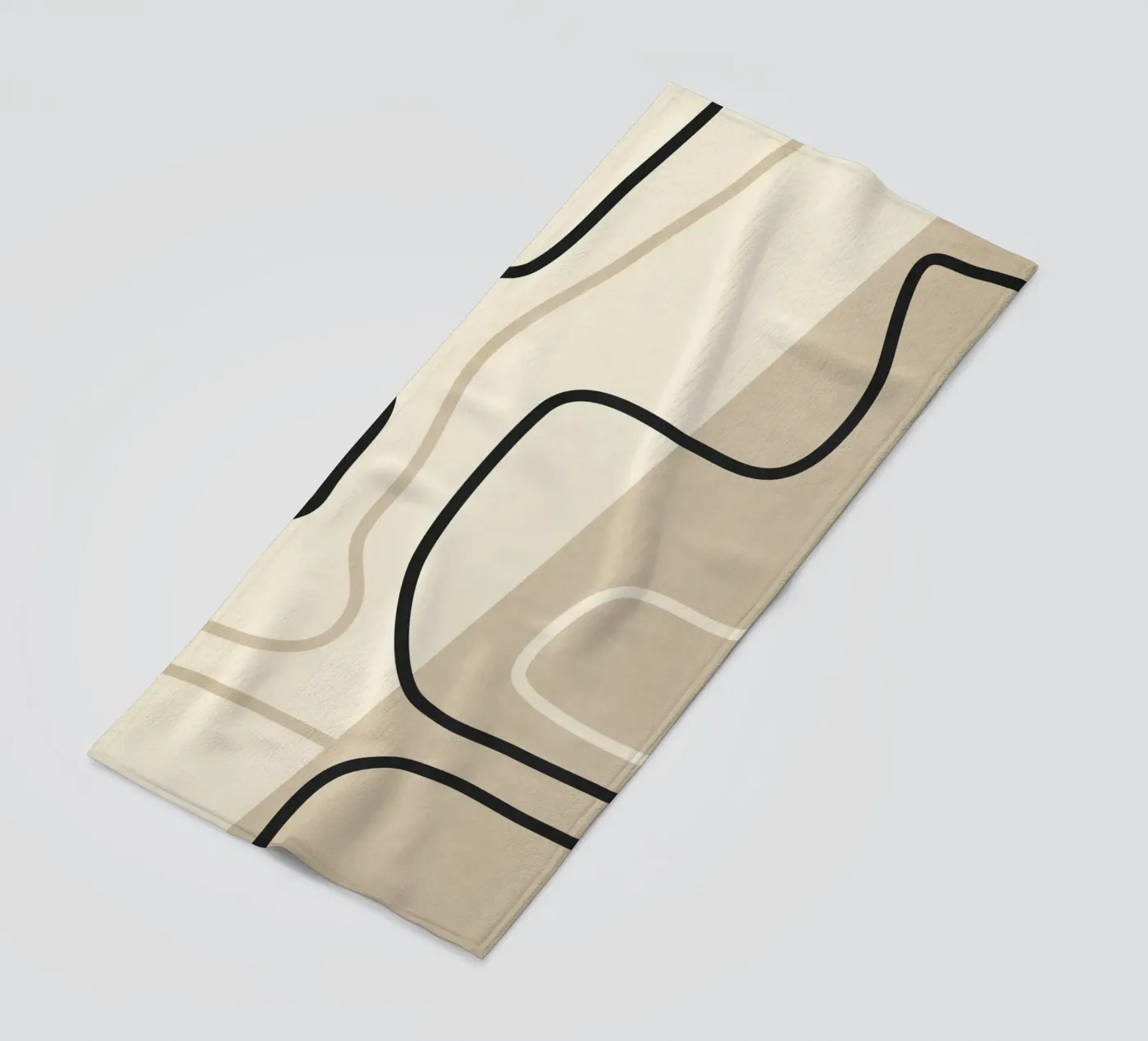 Minimal Line Composition beach towel by LeaDArt
