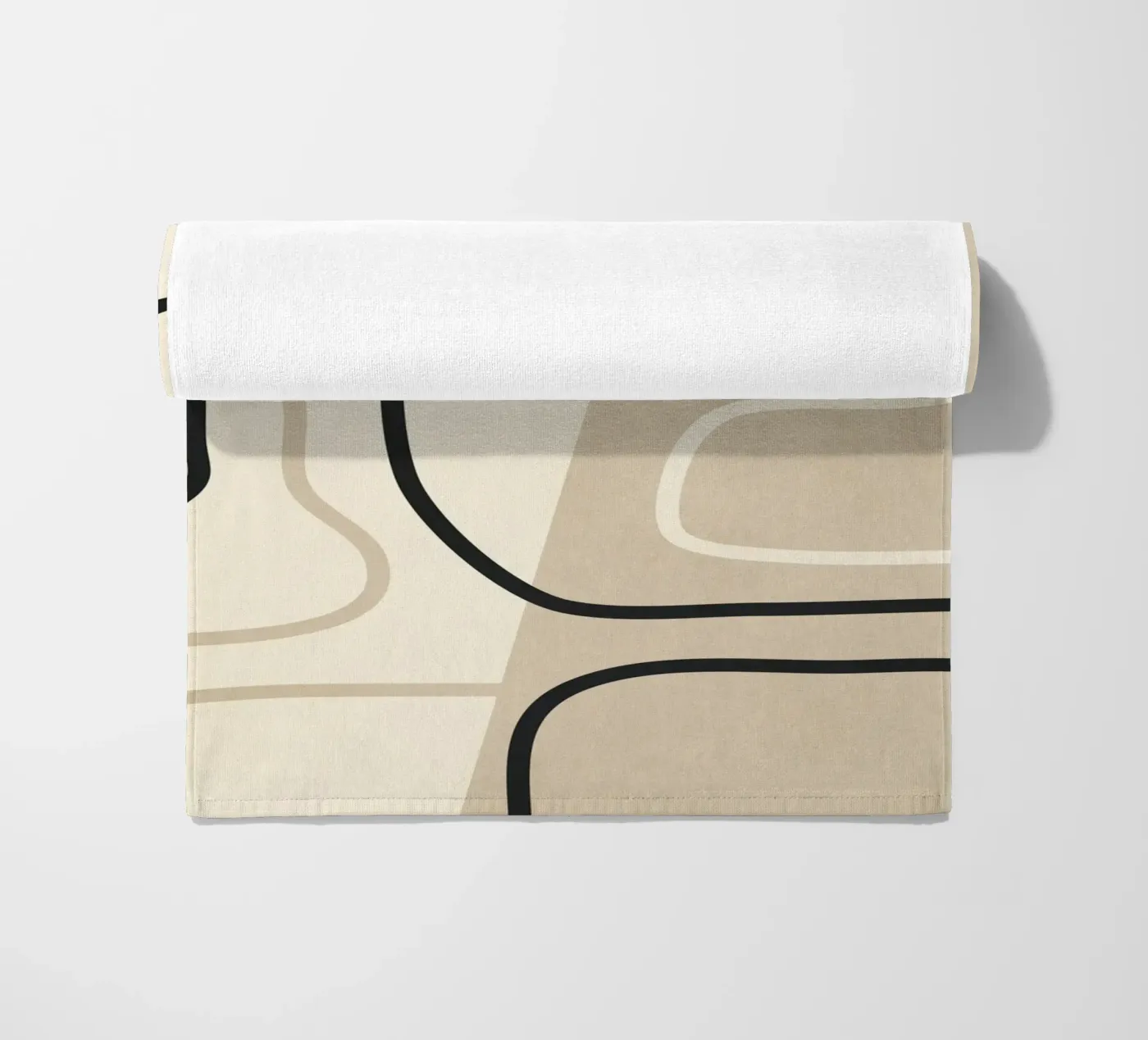 Minimal Line Composition beach towel by LeaDArt