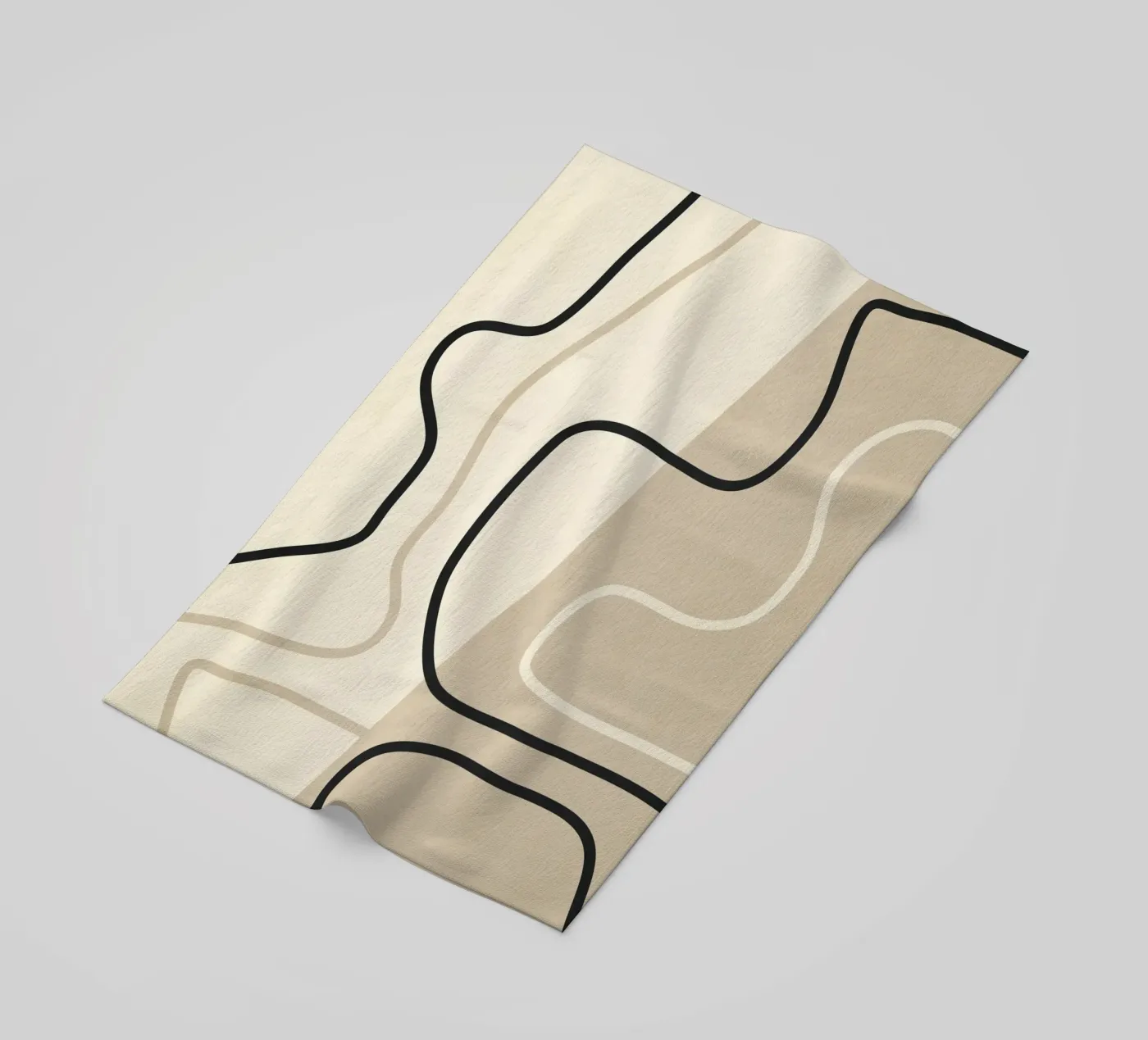 Minimal Line Composition beach towel by LeaDArt