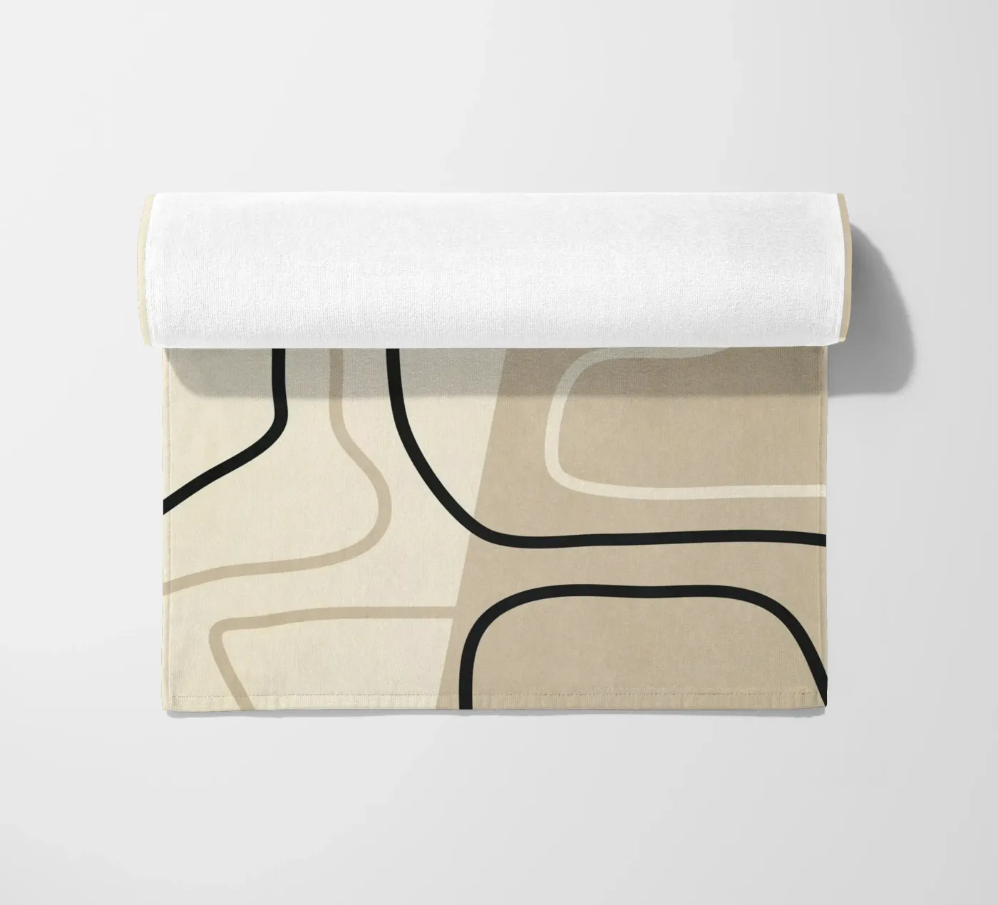 Minimal Line Composition beach towel by LeaDArt