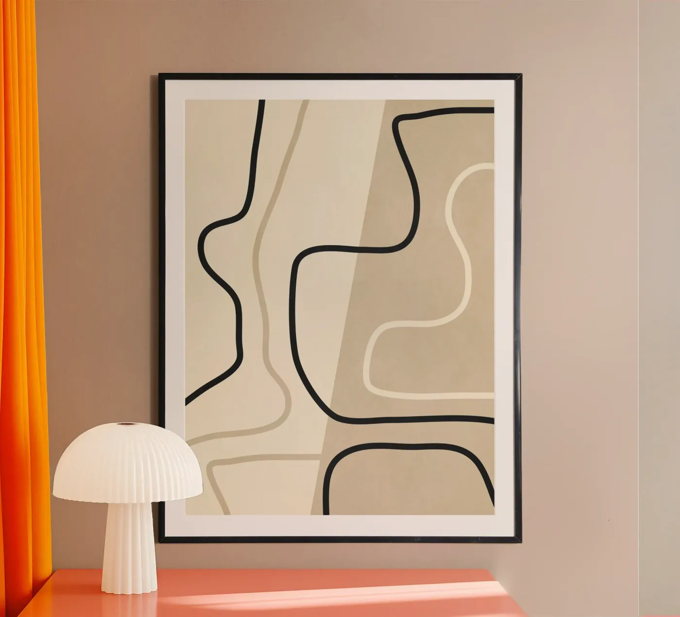 Minimal Line Composition poster de LeaDArt