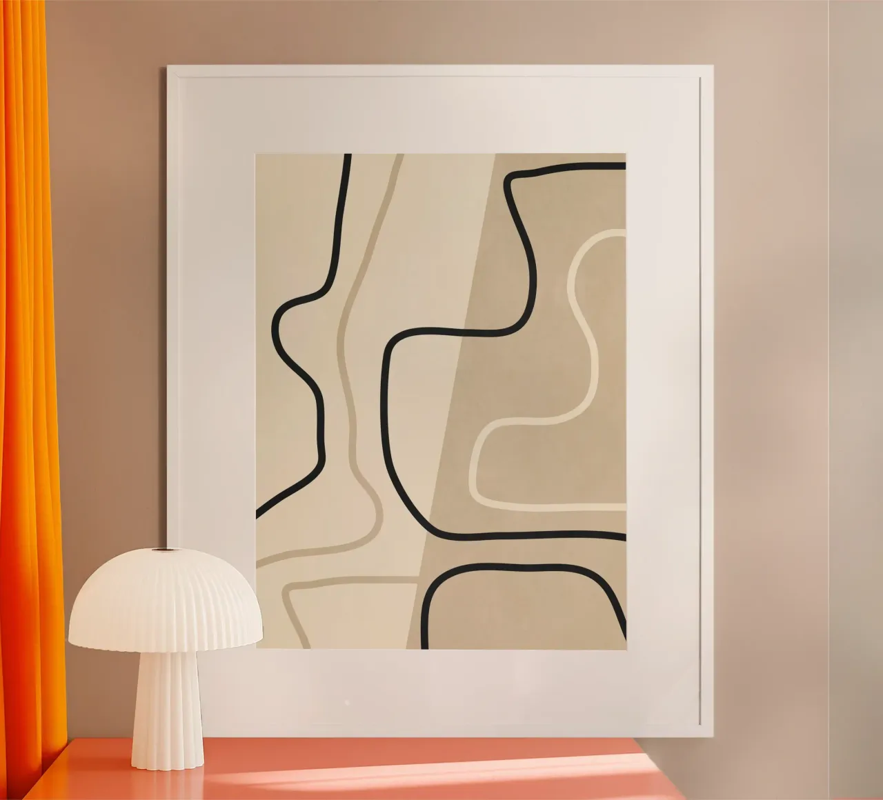 Minimal Line Composition poster by LeaDArt