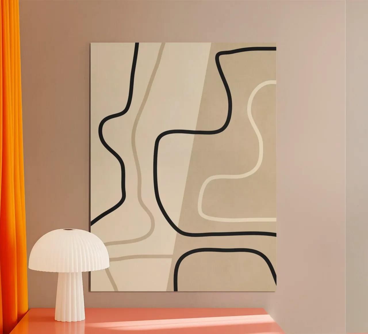 Minimal Line Composition poster by LeaDArt