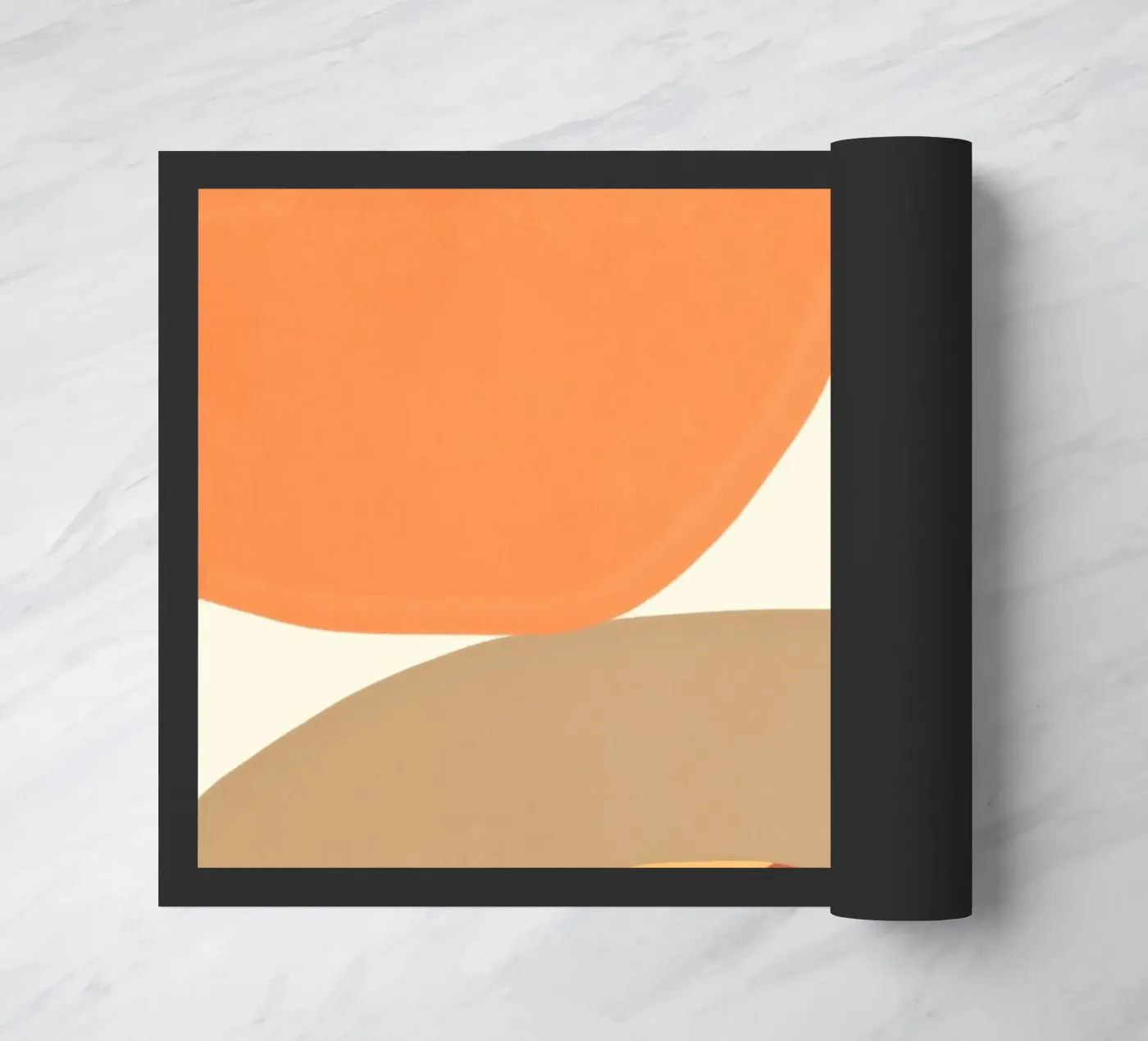 Modern Warm Shapes deurmat van LeaDArt