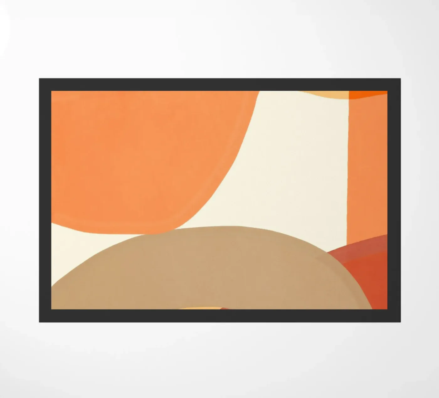 Modern Warm Shapes deurmat van LeaDArt