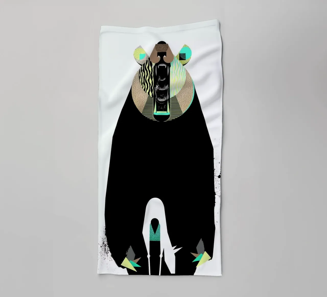 Bear meets Deer towel by Birgit Palma