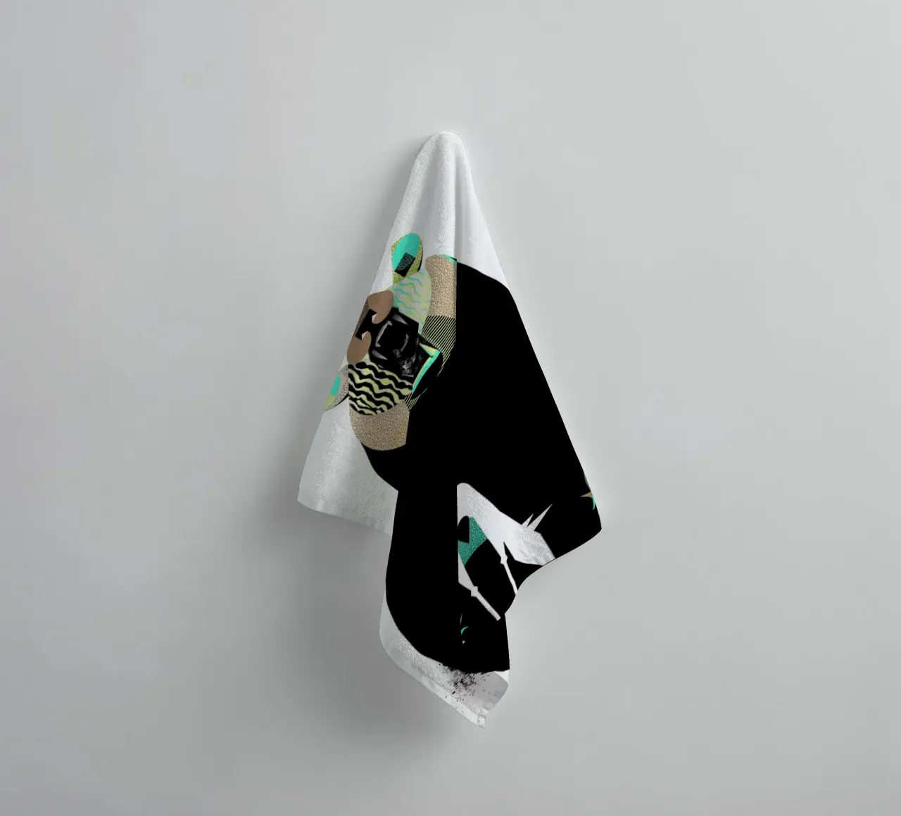 Bear meets Deer towel by Birgit Palma