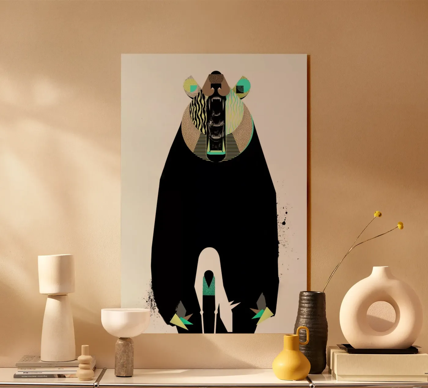 Bear meets Deer acryl van Birgit Palma