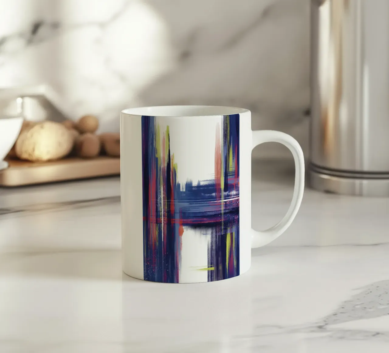 abstract ceramic mug by by elle arts