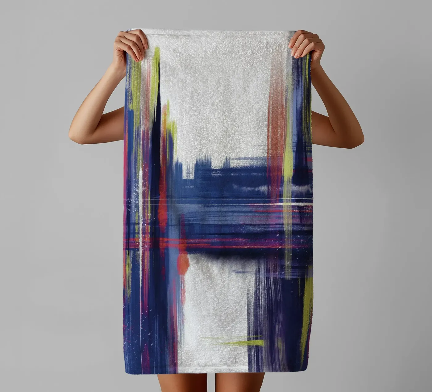 abstract badhanddoek van by elle arts
