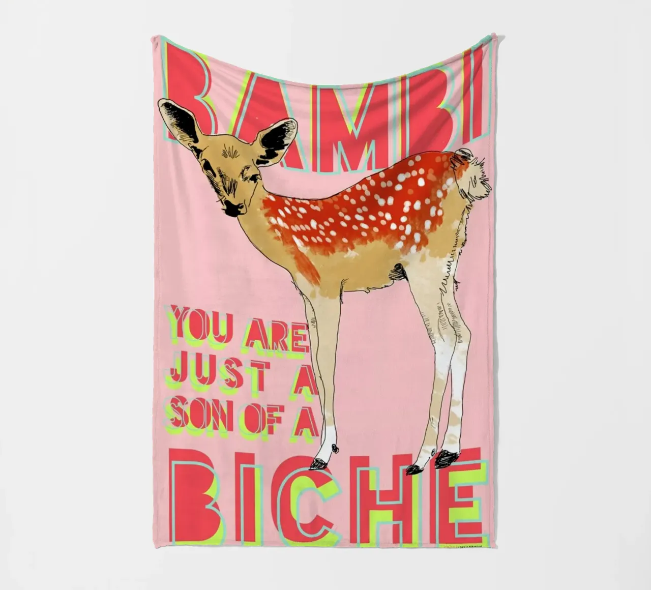 Bambi coperta in pile da La Belette Rose