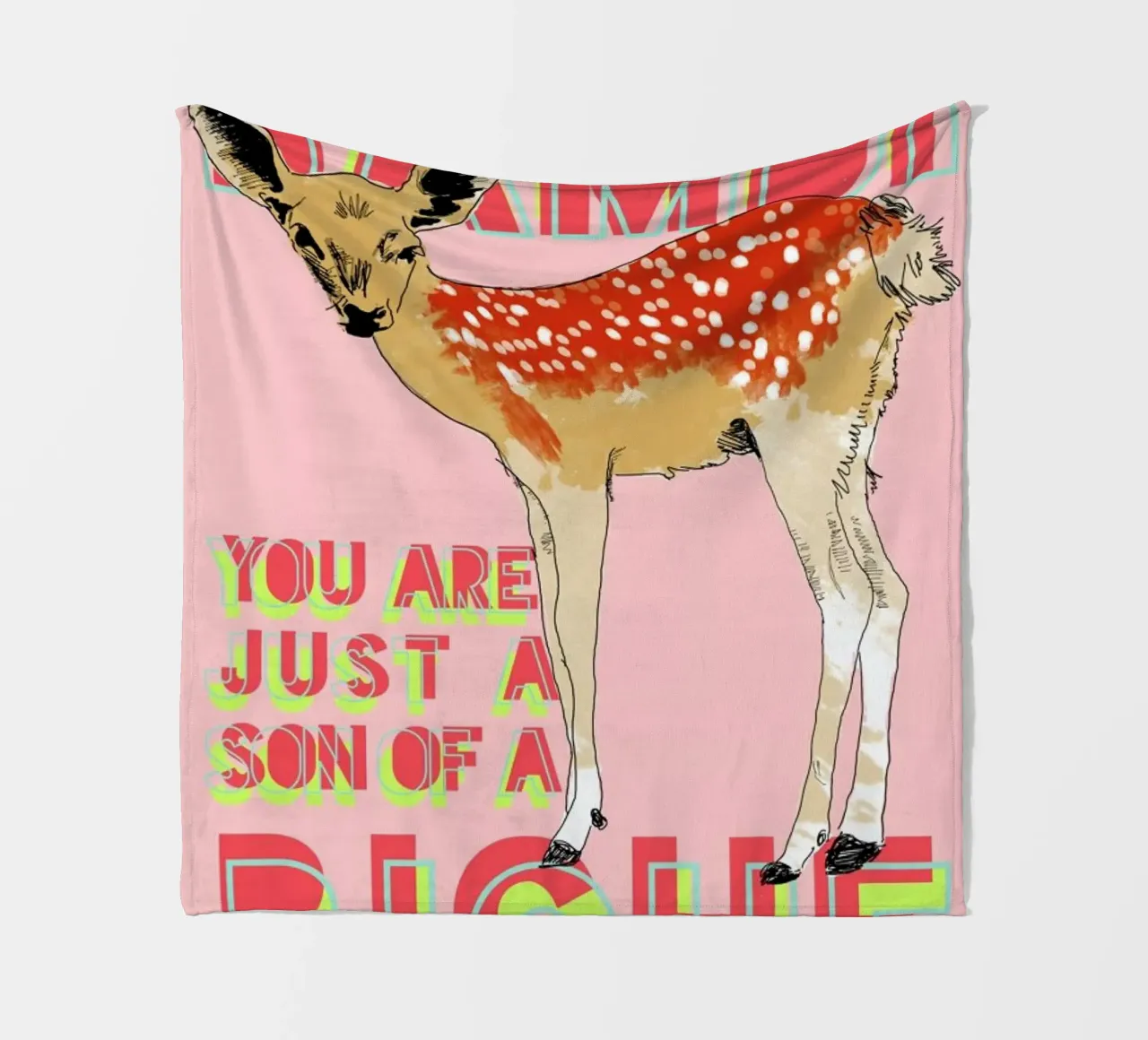 Bambi coperta in pile da La Belette Rose