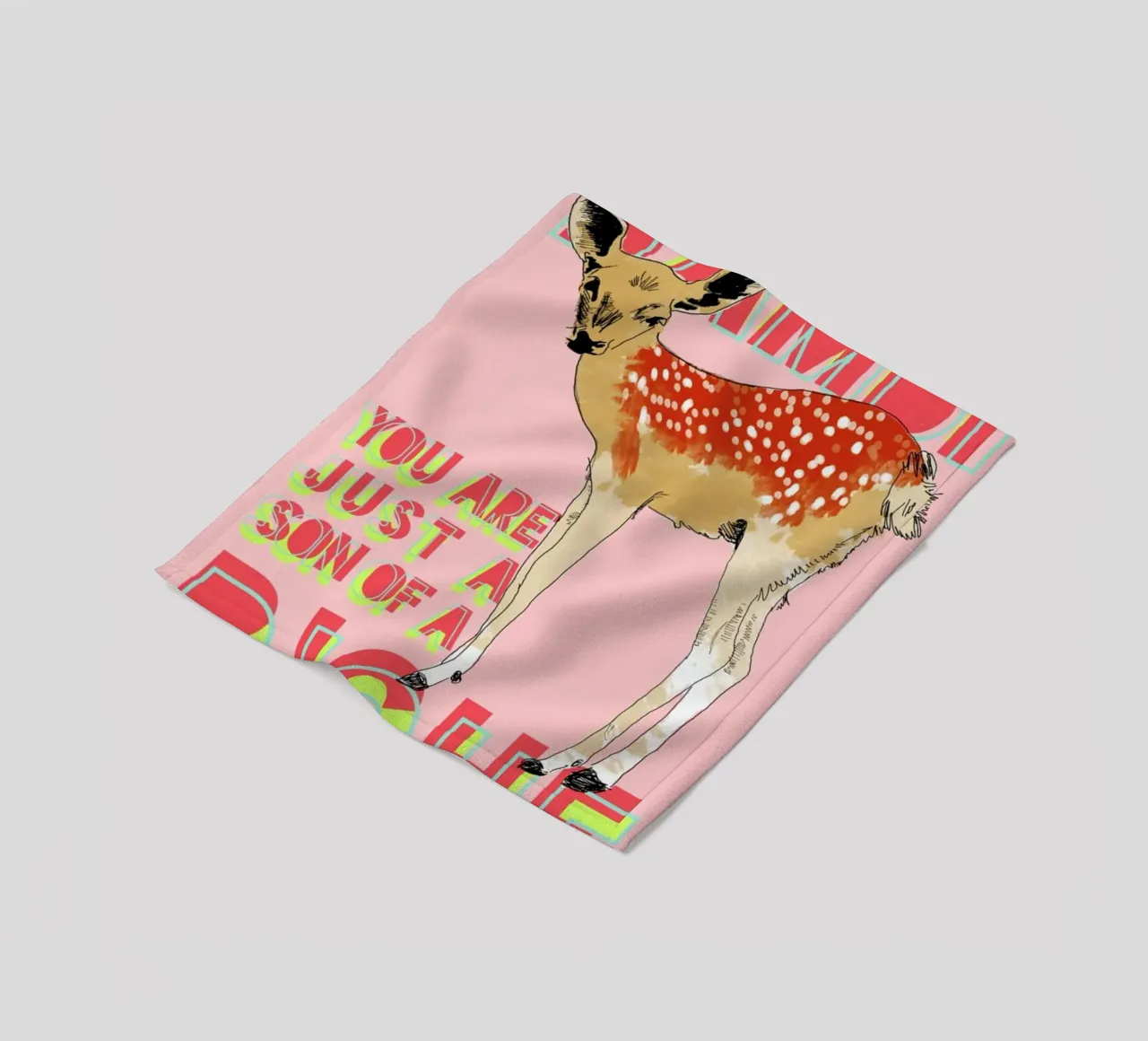 Bambi coperta in pile da La Belette Rose
