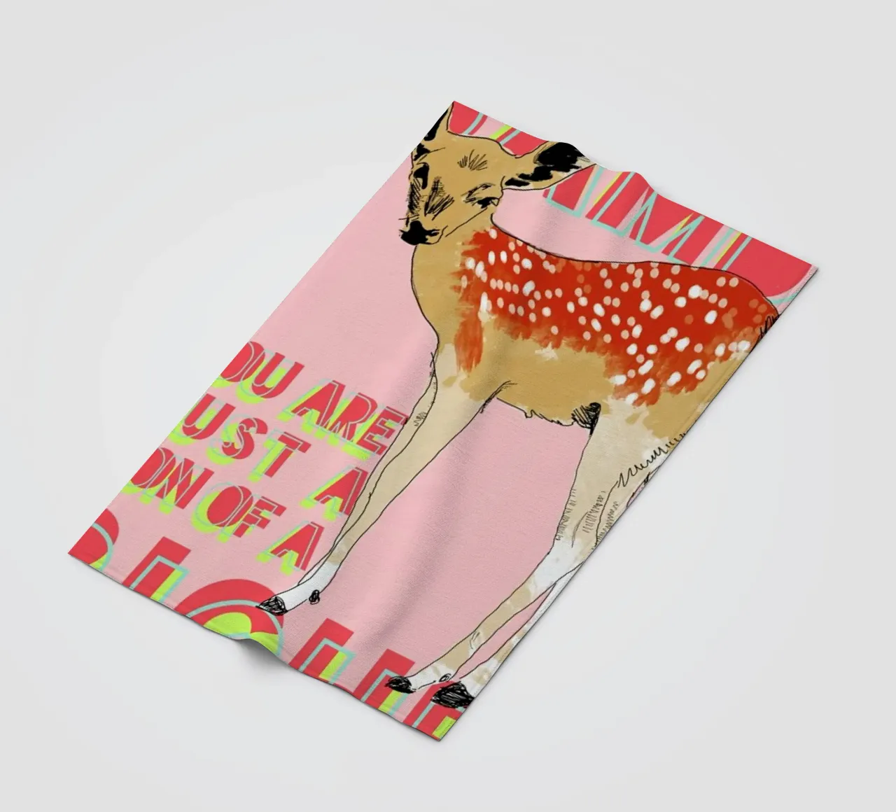 Bambi coperta in pile da La Belette Rose
