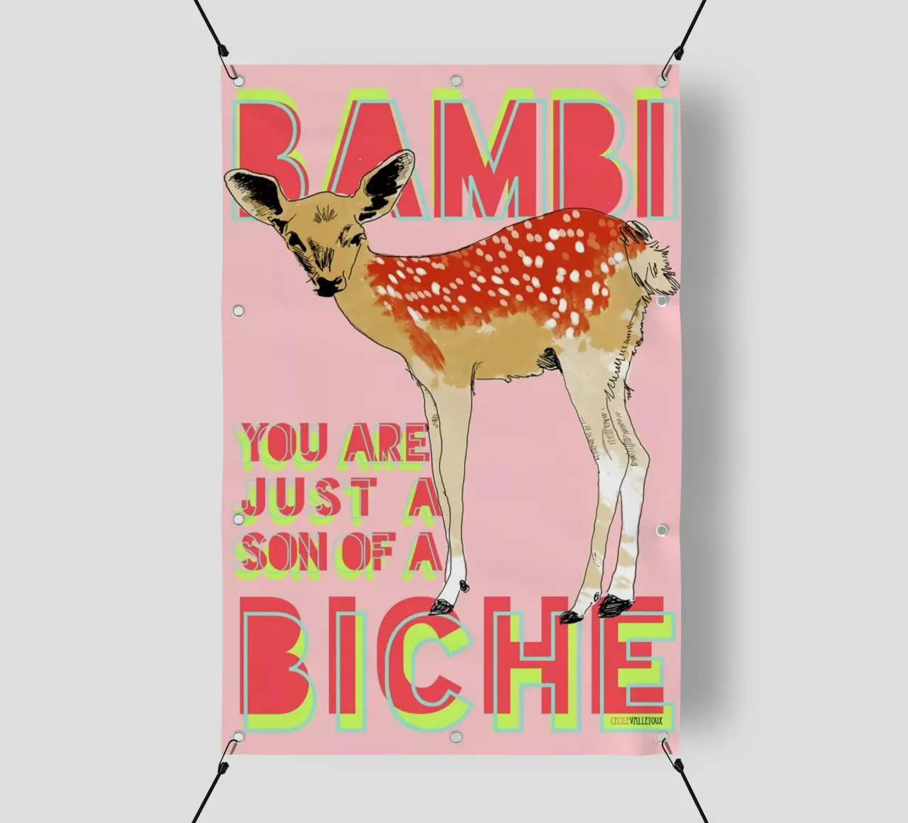 Bambi telo in pvc da La Belette Rose