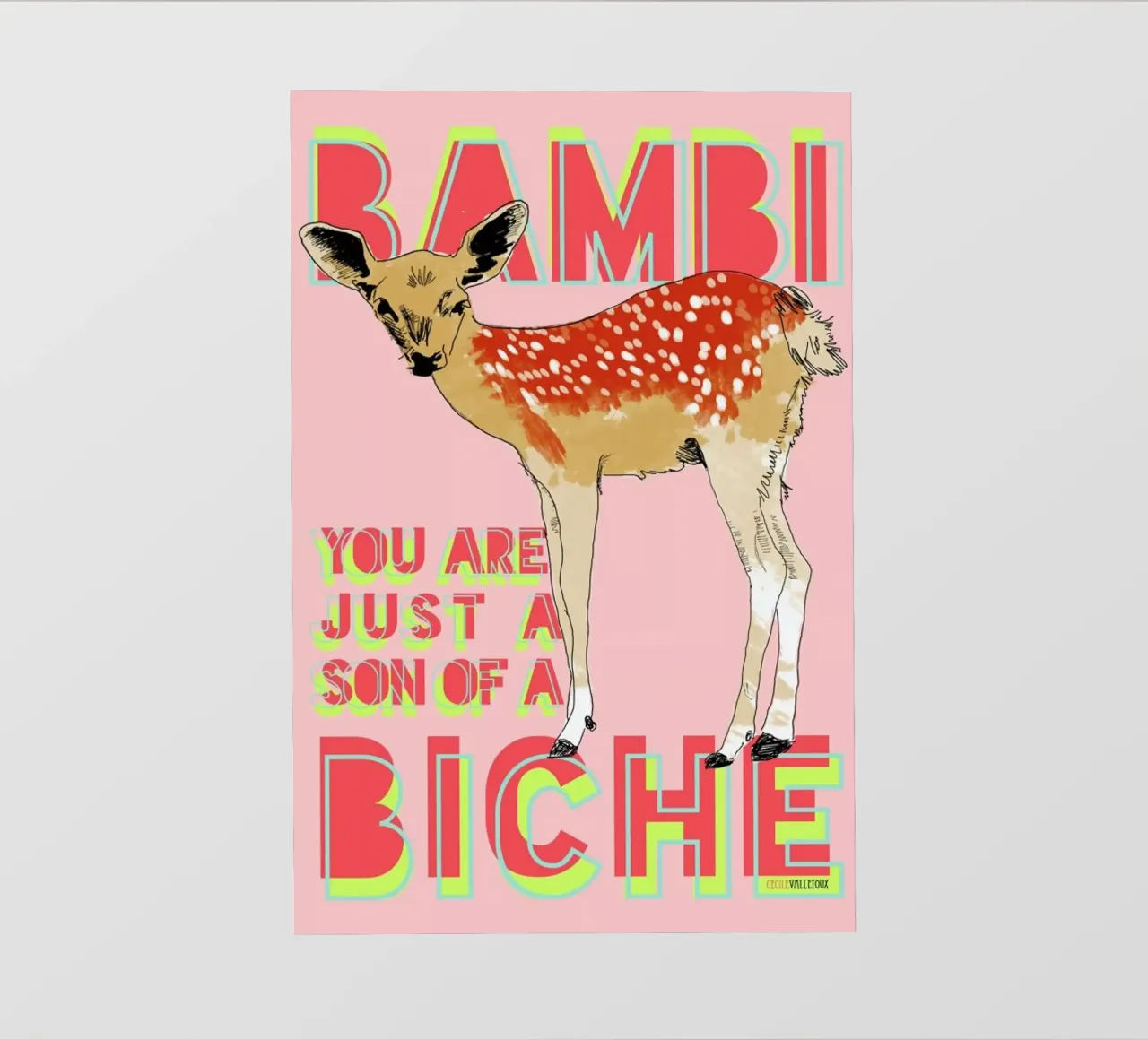 Bambi telo in pvc da La Belette Rose