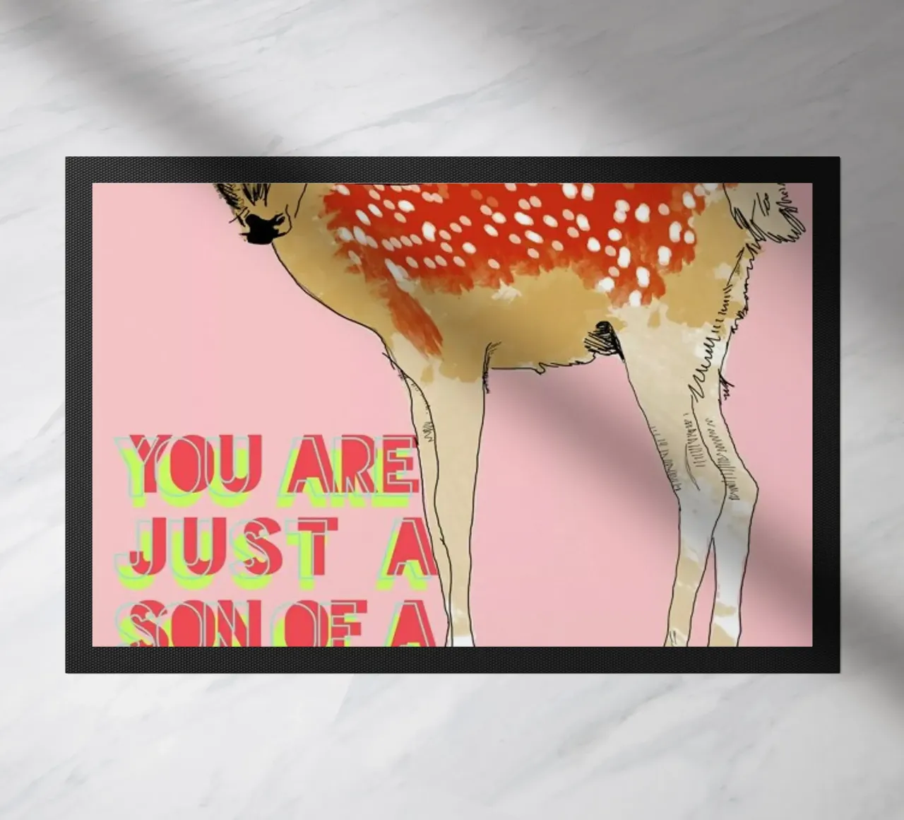 Bambi doormat by La Belette Rose