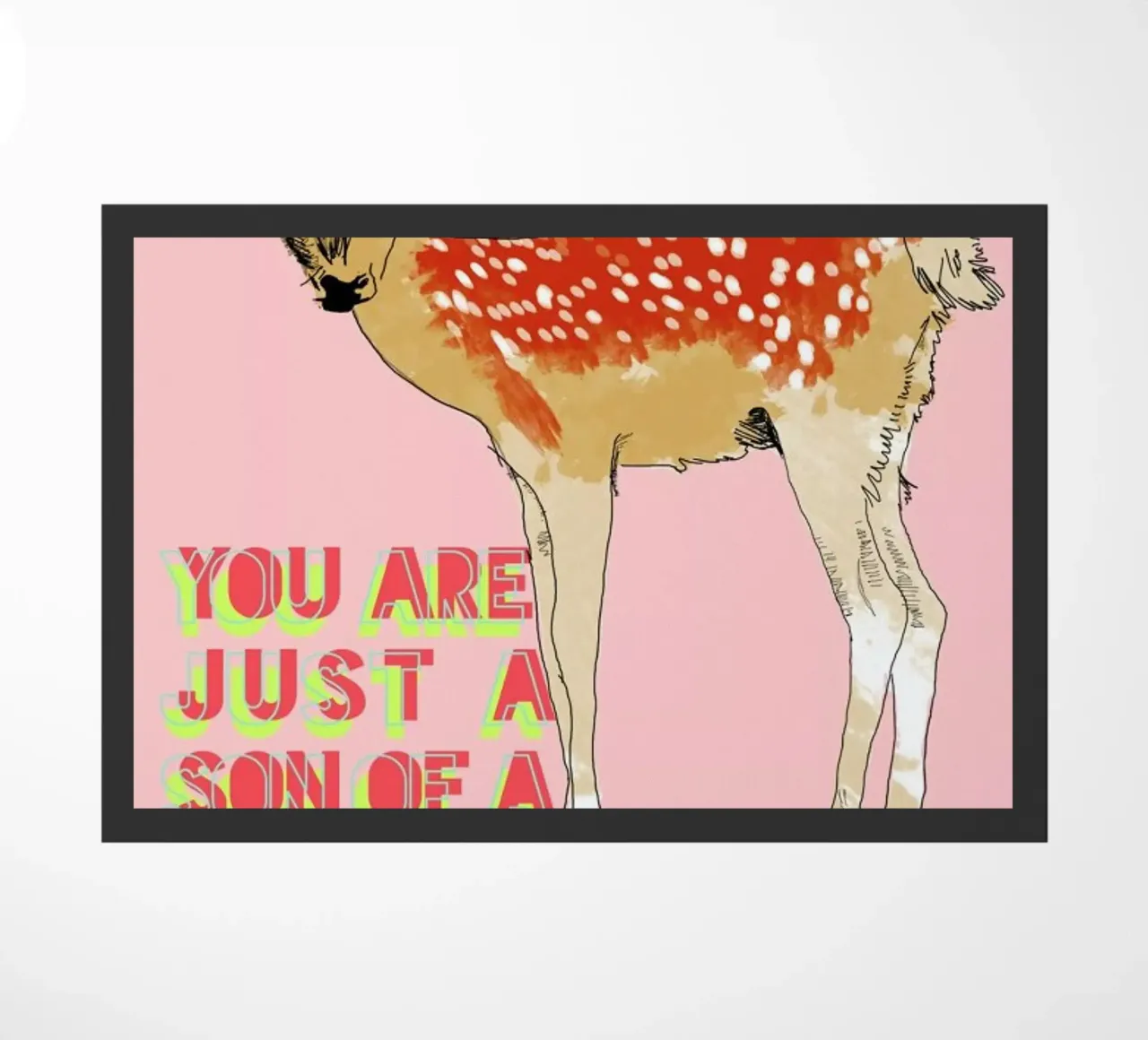 Bambi doormat by La Belette Rose