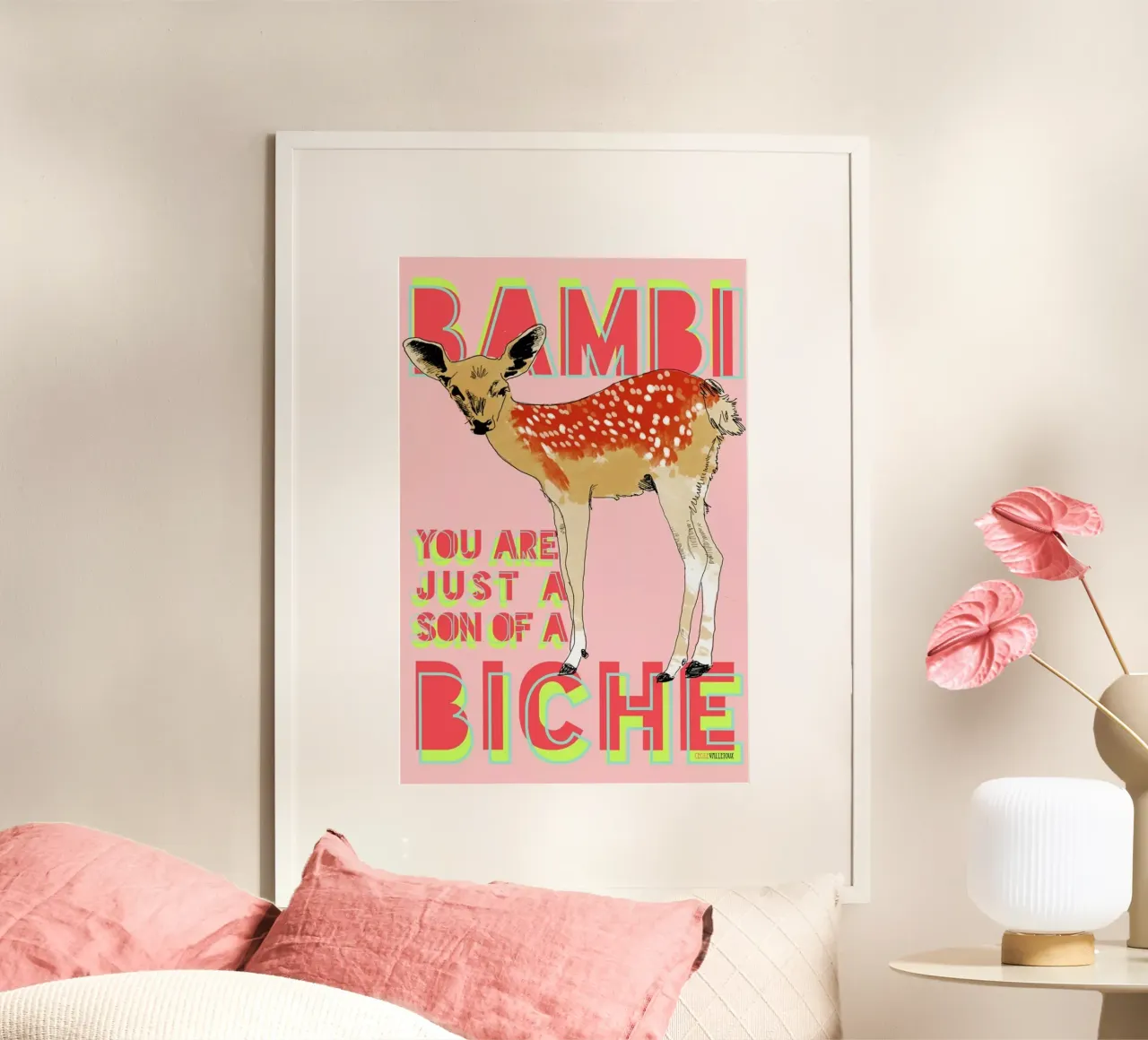 Bambi poster van La Belette Rose