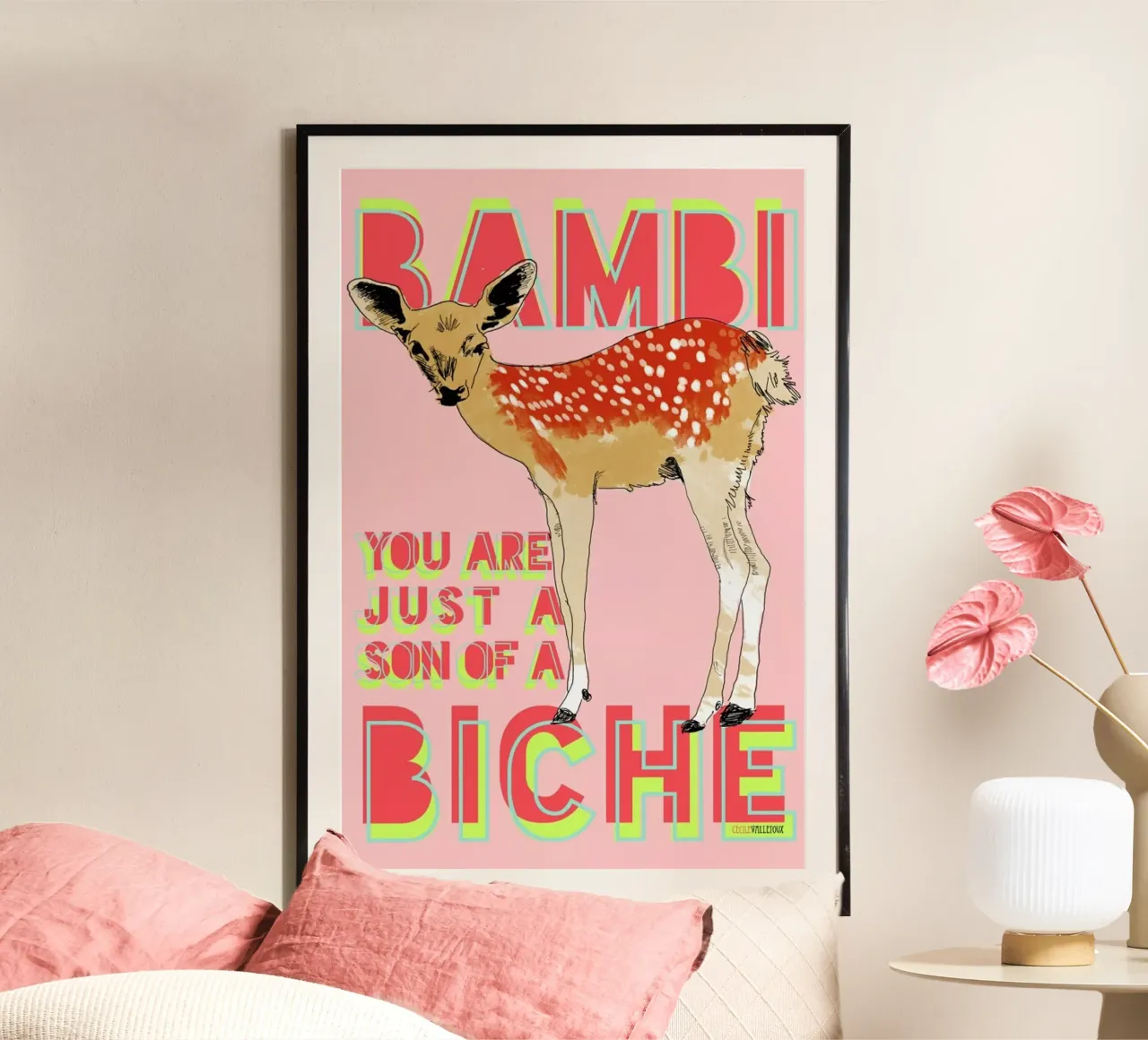 Bambi poster van La Belette Rose