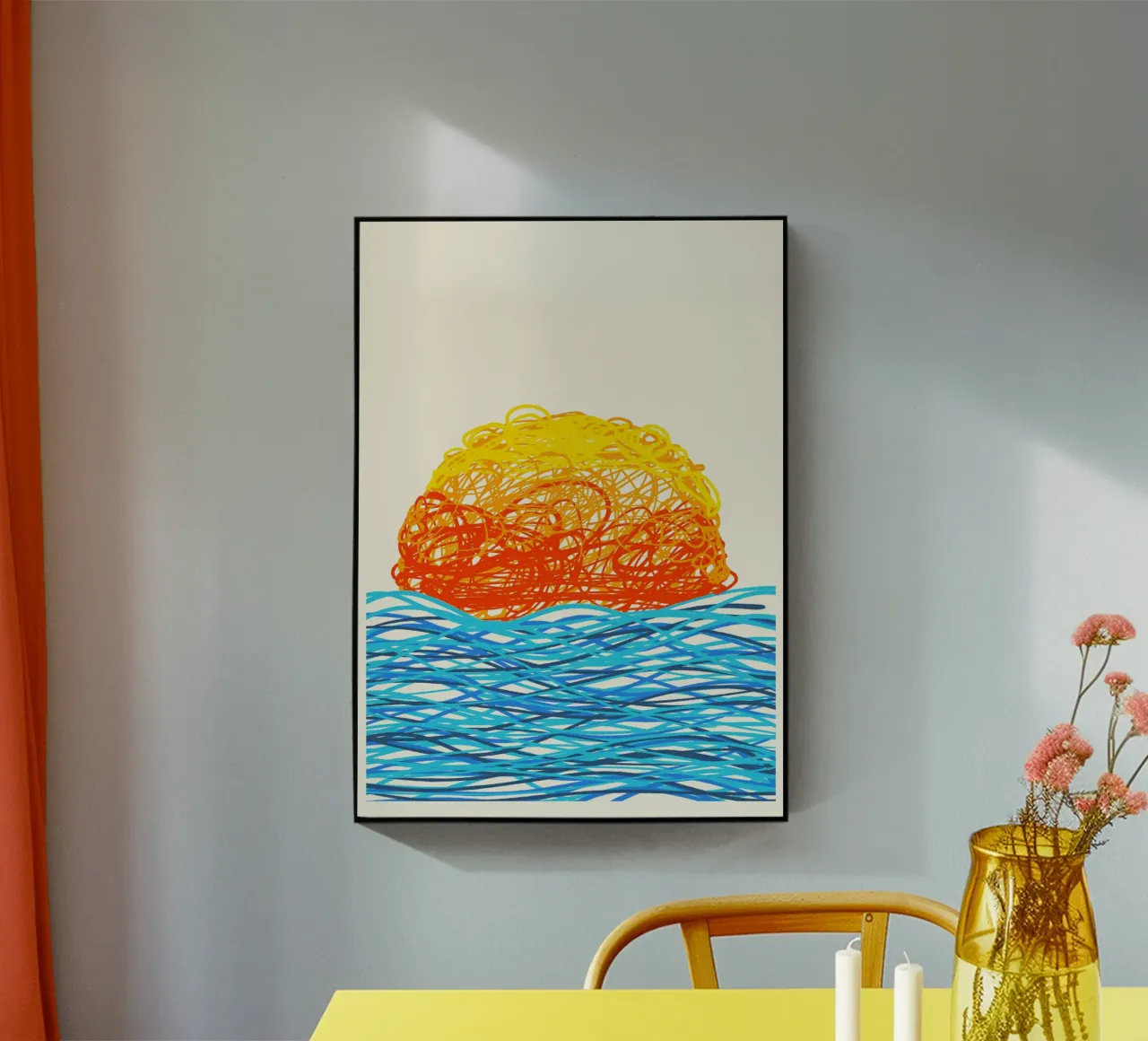 Scribbled Sunset plexiglass da Onom Art