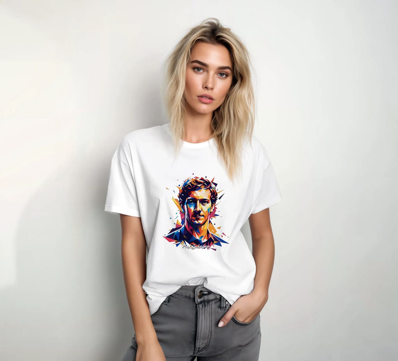 Mark Zuckerberg in WPAP Pop ARt t-shirt da vectorartnesia