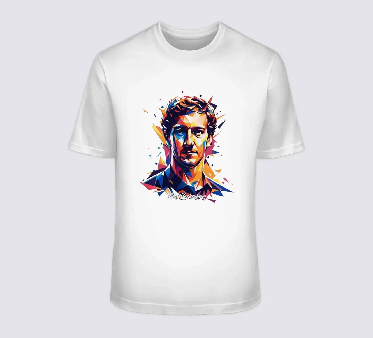 Mark Zuckerberg in WPAP Pop ARt t-shirt da vectorartnesia