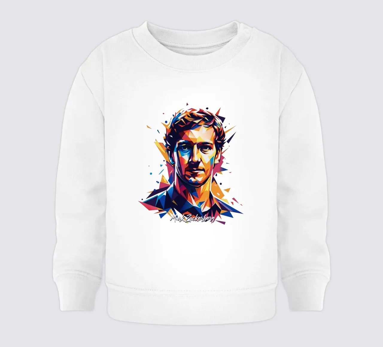 Mark Zuckerberg in WPAP Pop ARt Baby Sweatshirt von vectorartnesia