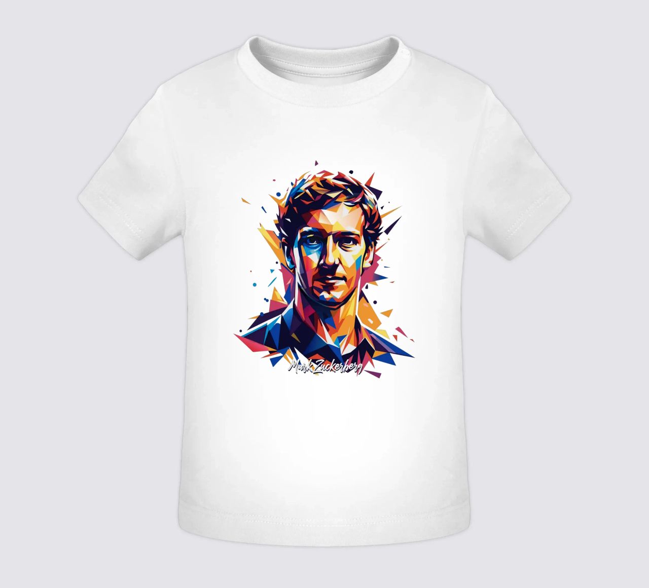 Mark Zuckerberg in WPAP Pop ARt maglietta neonato da vectorartnesia