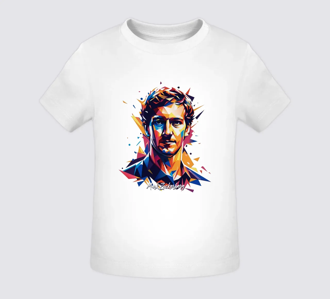 Mark Zuckerberg in WPAP Pop ARt baby t-shirt by vectorartnesia