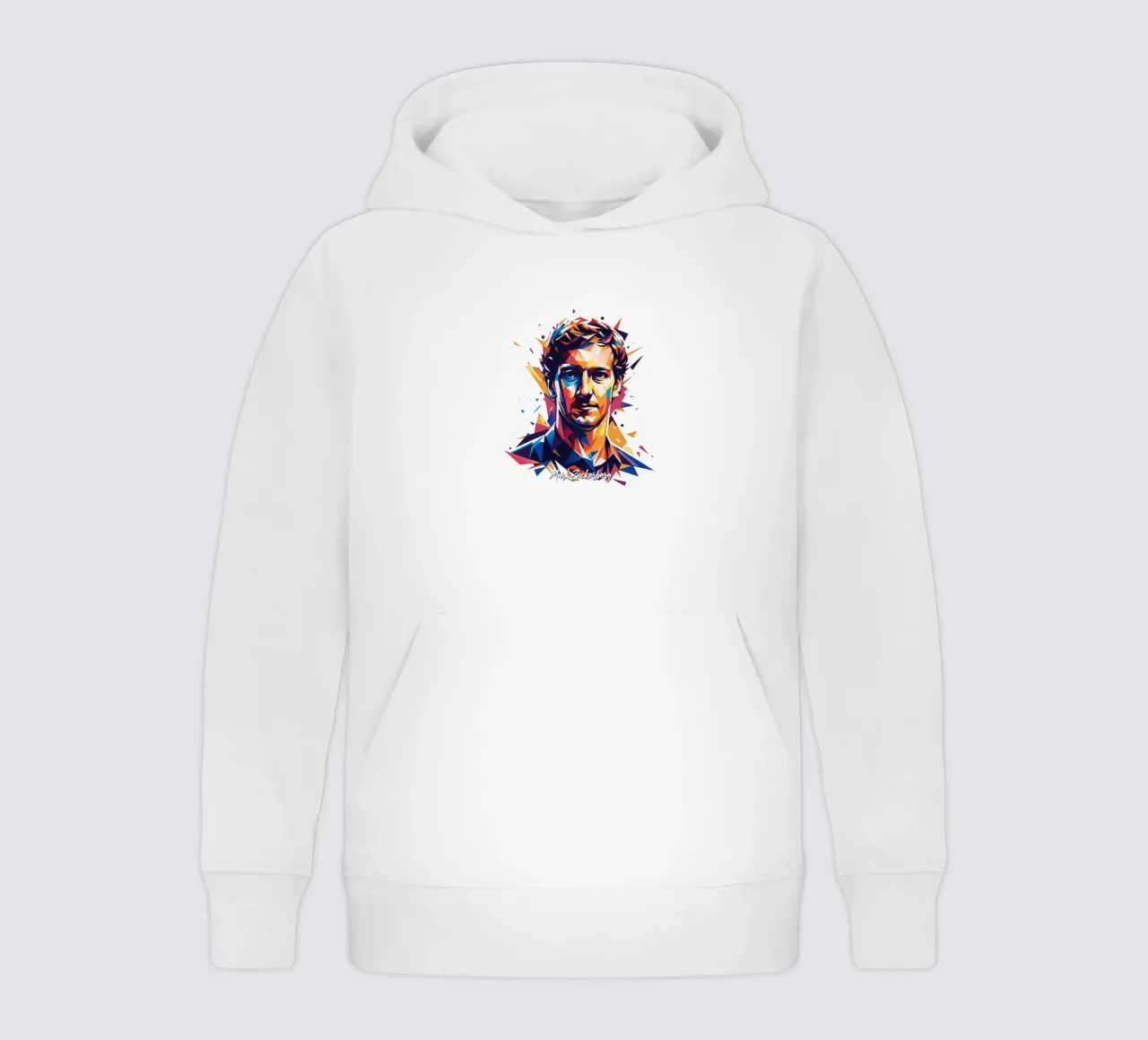 Mark Zuckerberg in WPAP Pop ARt felpa bambino con cappuccio da vectorartnesia