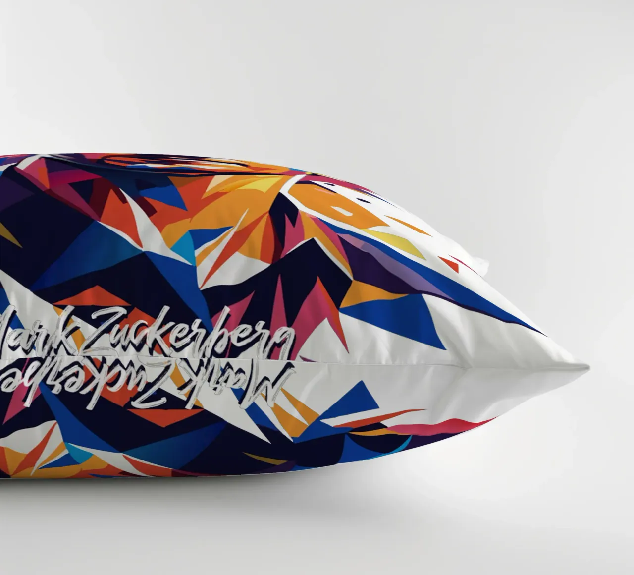 Mark Zuckerberg in WPAP Pop ARt cuscino da vectorartnesia