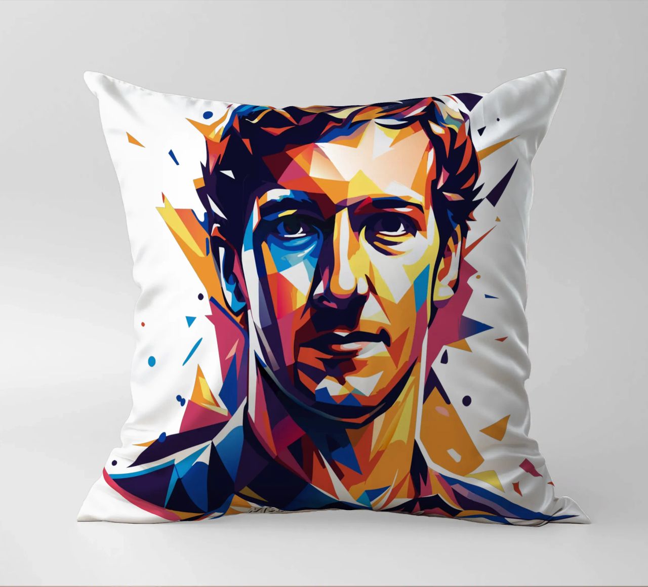 Mark Zuckerberg in WPAP Pop ARt cuscino da vectorartnesia