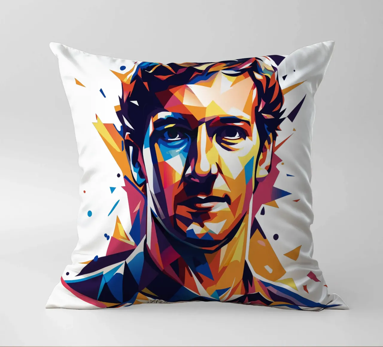 Mark Zuckerberg in WPAP Pop ARt cuscino da vectorartnesia