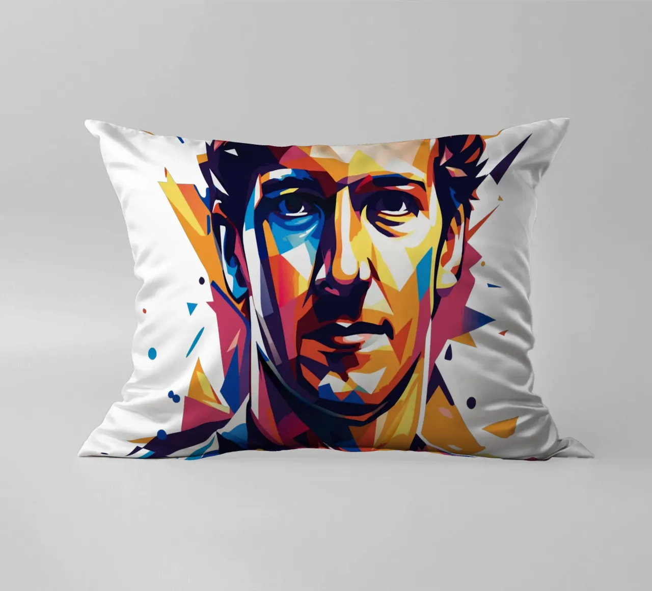 Mark Zuckerberg in WPAP Pop ARt Kissen von vectorartnesia