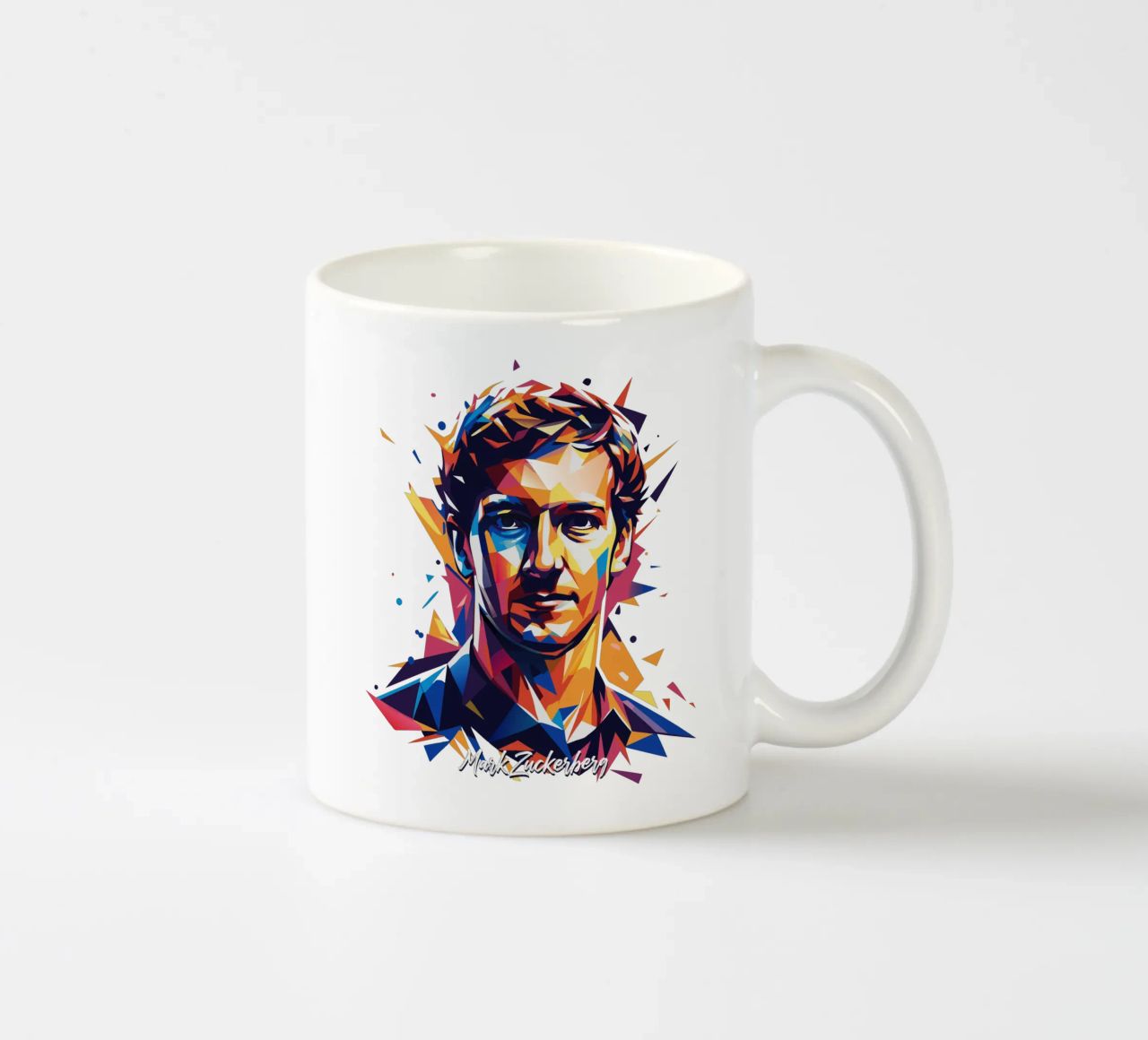 Mark Zuckerberg in WPAP Pop ARt tazza in ceramica da vectorartnesia