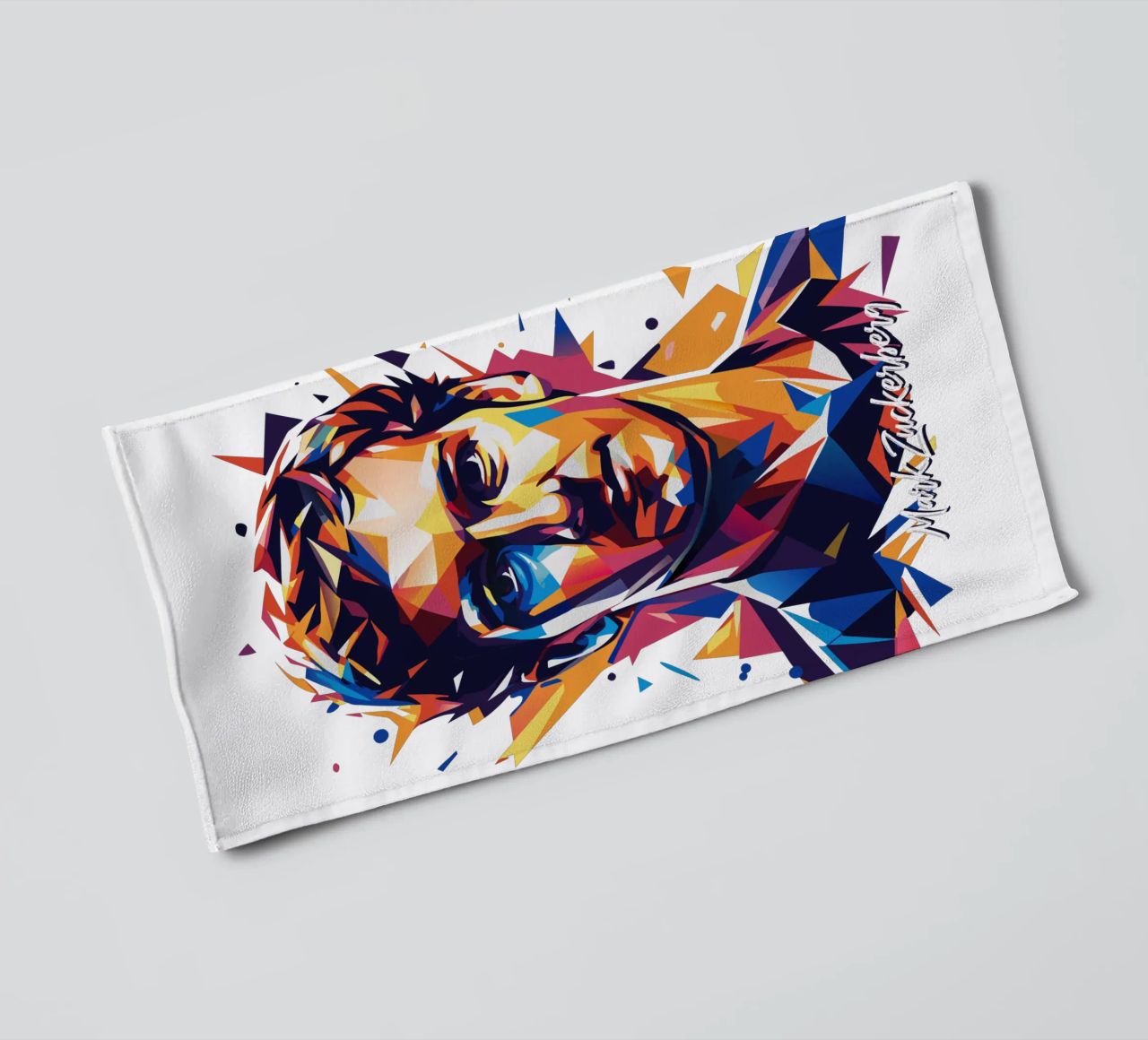 Mark Zuckerberg in WPAP Pop ARt asciugamano da bagno da vectorartnesia
